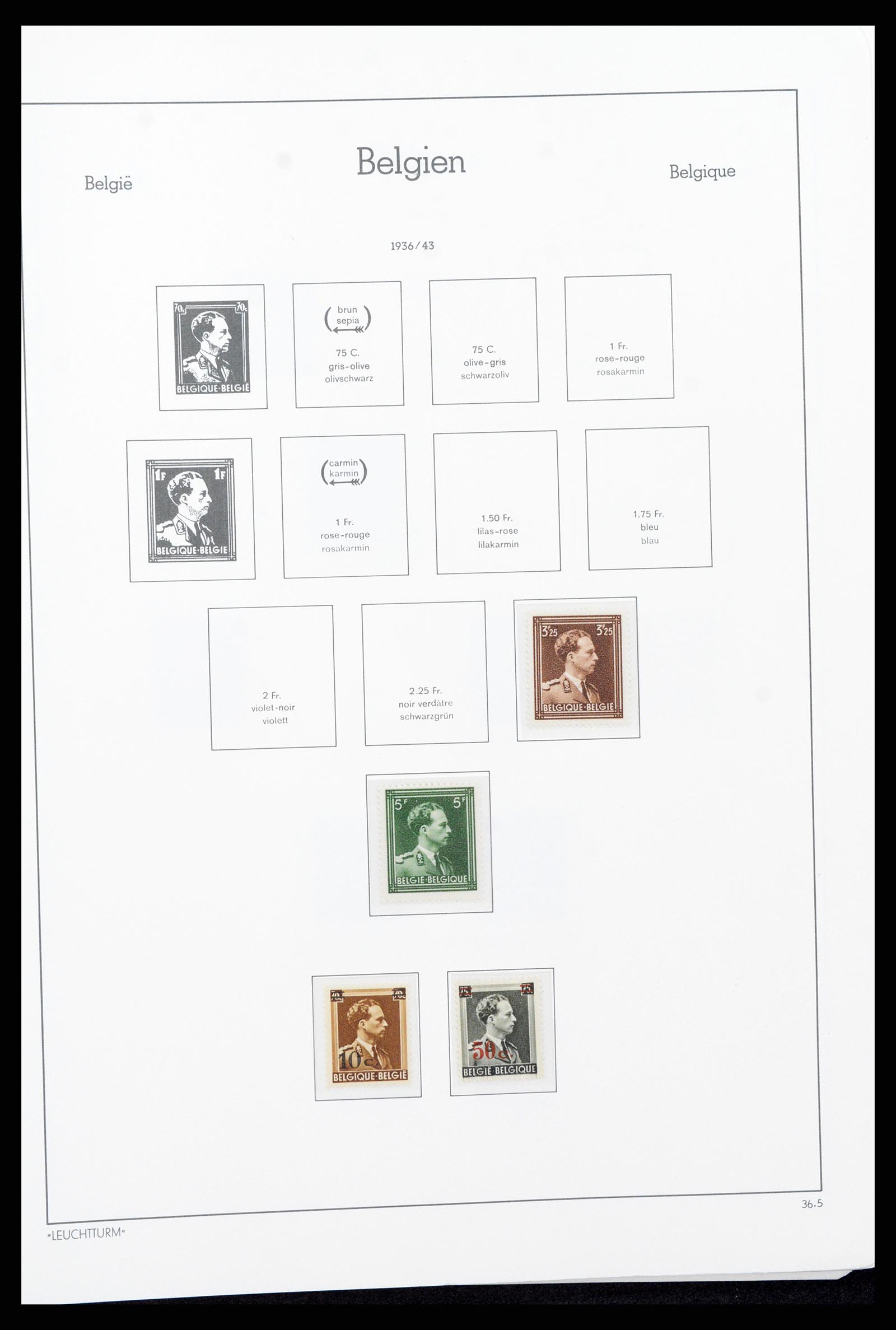 37308 024 - Postzegelverzameling 37308 België 1927-1939.