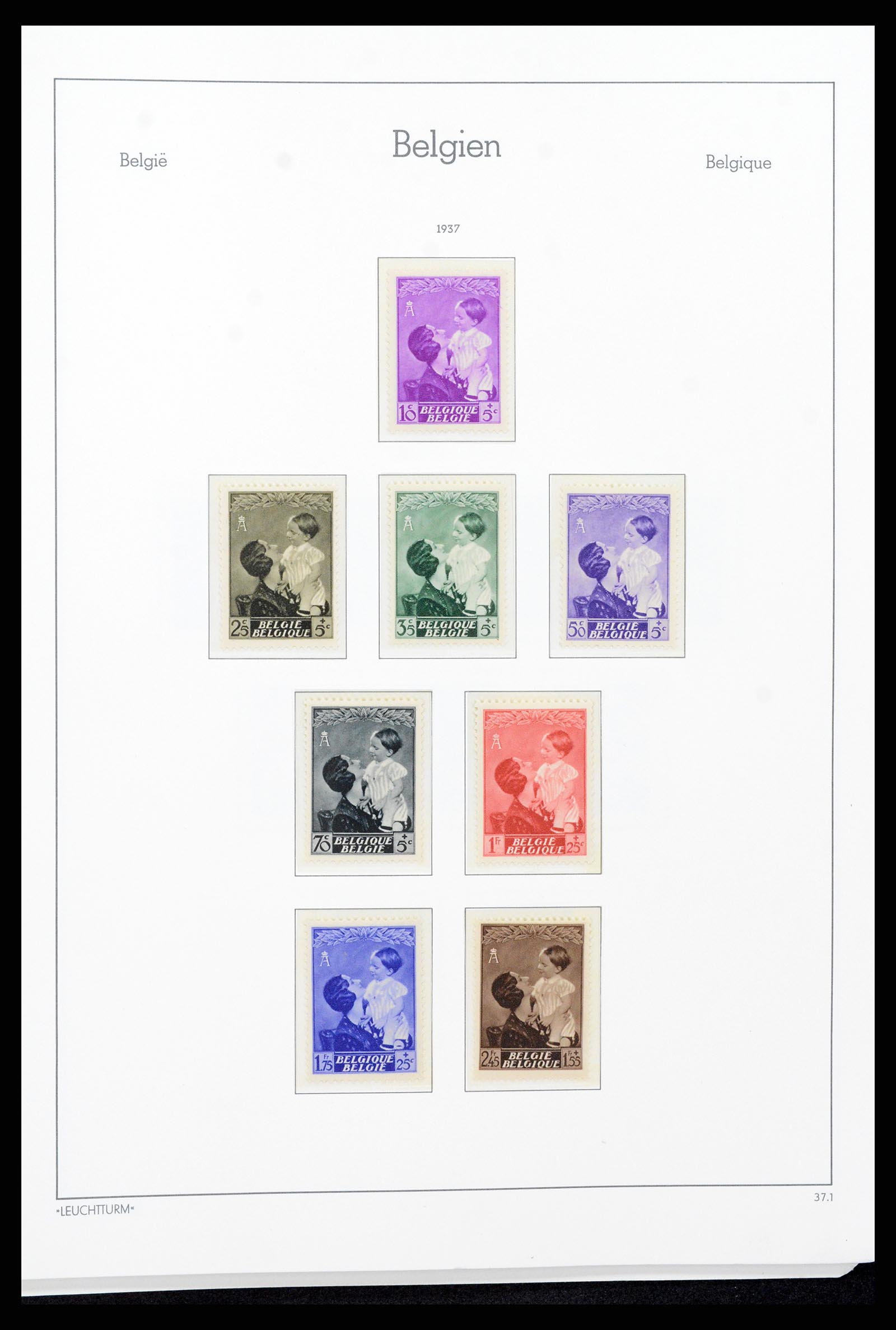 37308 026 - Postzegelverzameling 37308 België 1927-1939.