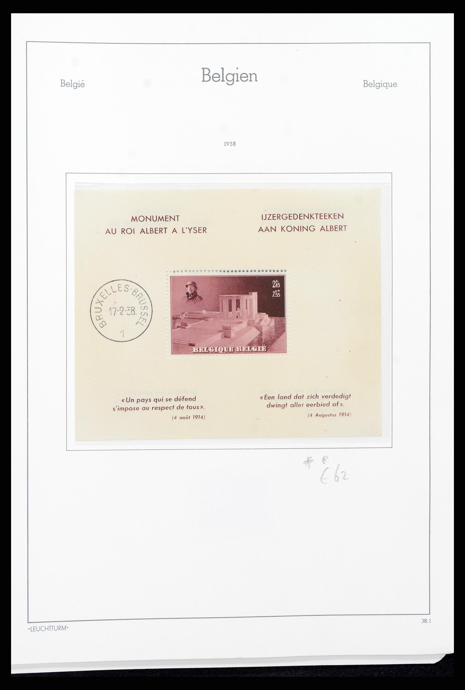 37308 029 - Postzegelverzameling 37308 België 1927-1939.