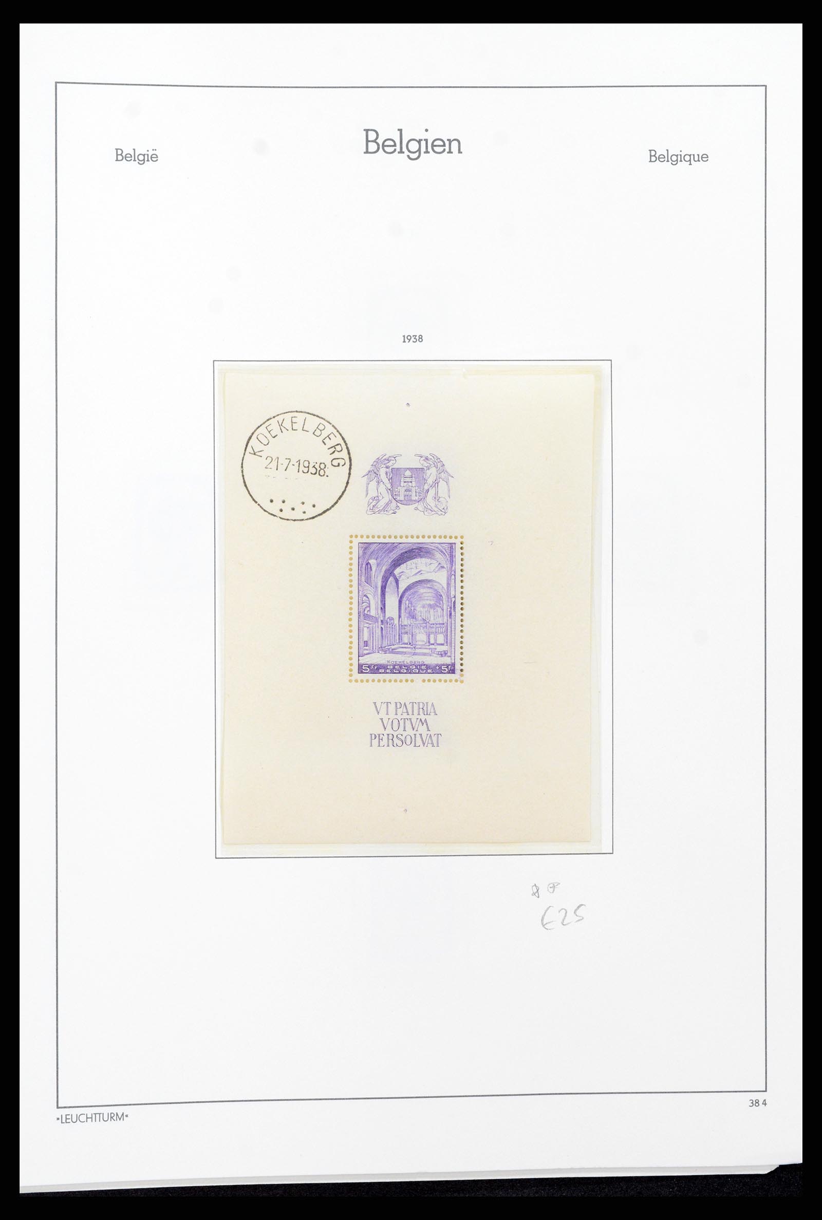 37308 032 - Postzegelverzameling 37308 België 1927-1939.