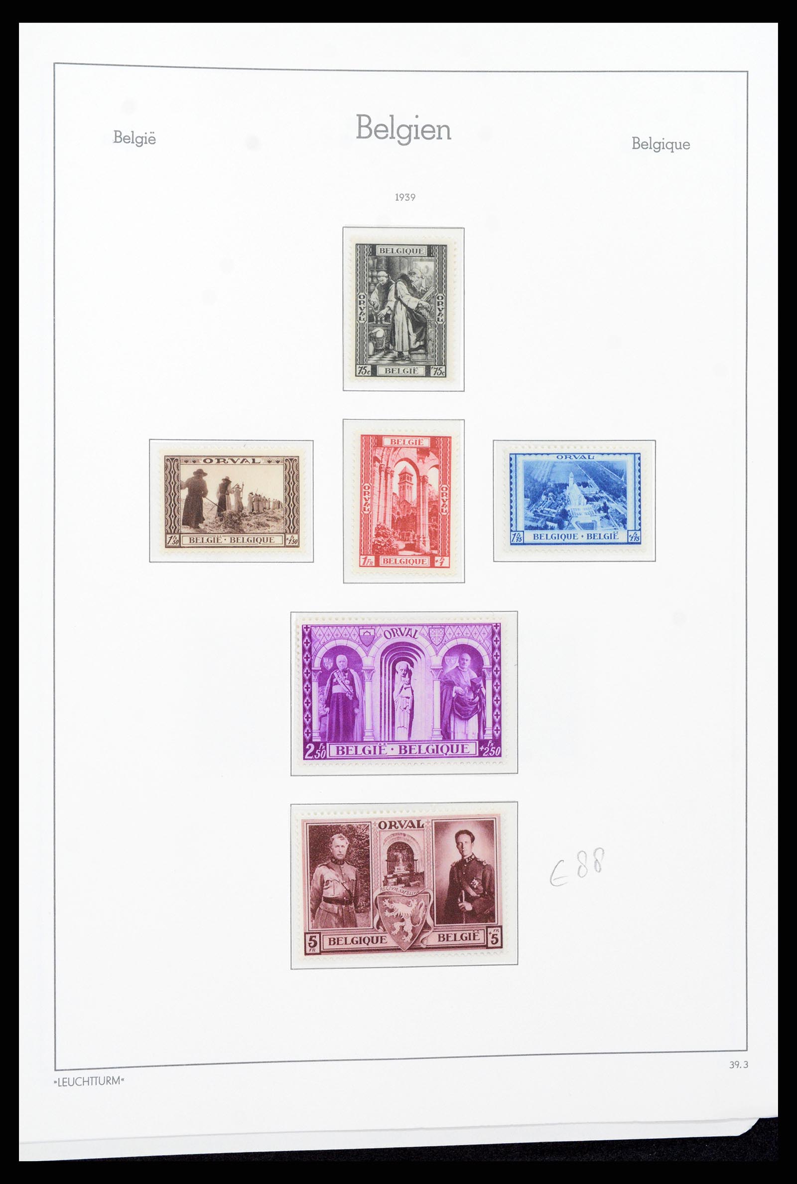37308 036 - Postzegelverzameling 37308 België 1927-1939.