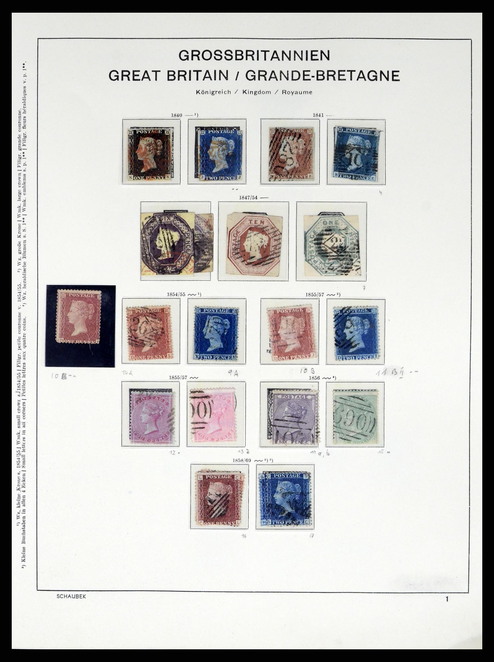 37310 001 - Postzegelverzameling 37310 Engeland 1840-1988.