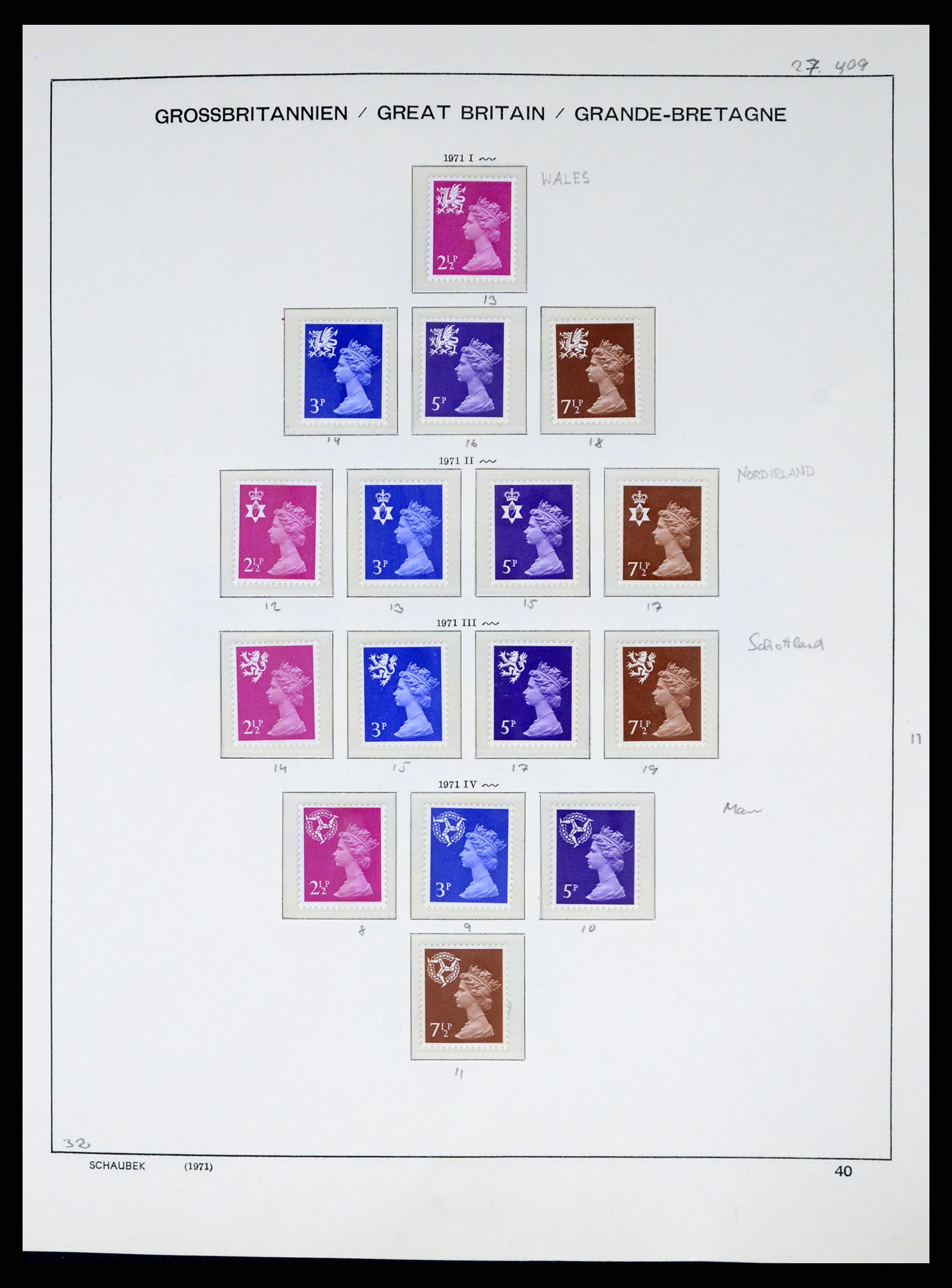 37310 045 - Postzegelverzameling 37310 Engeland 1840-1988.