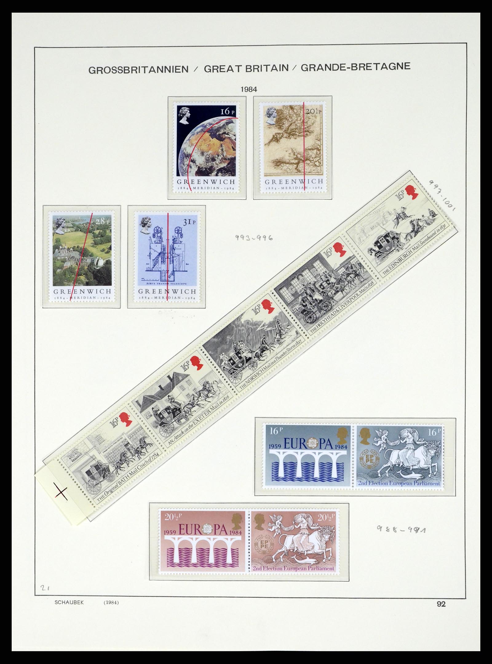 37310 093 - Postzegelverzameling 37310 Engeland 1840-1988.