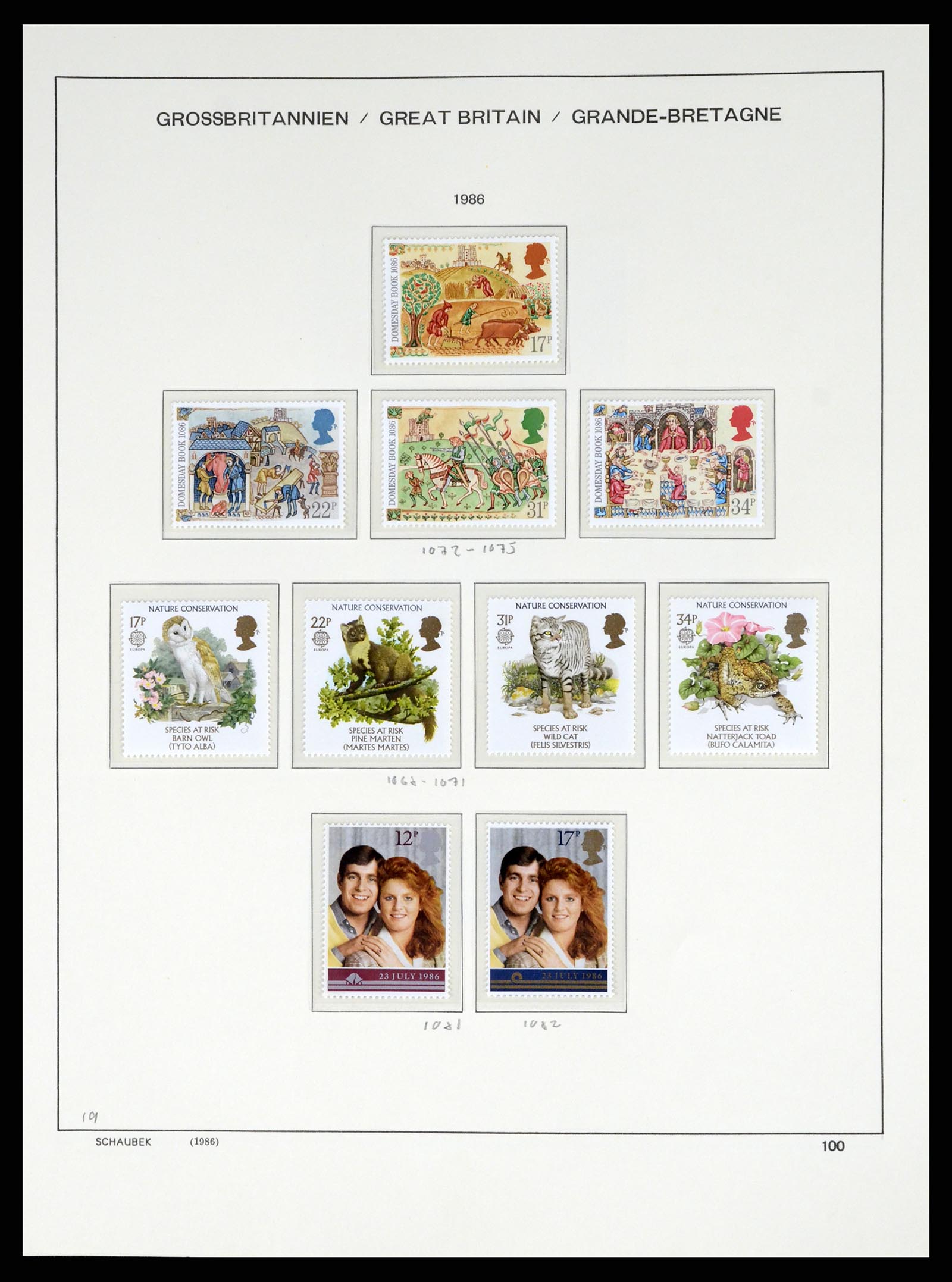 37310 100 - Postzegelverzameling 37310 Engeland 1840-1988.