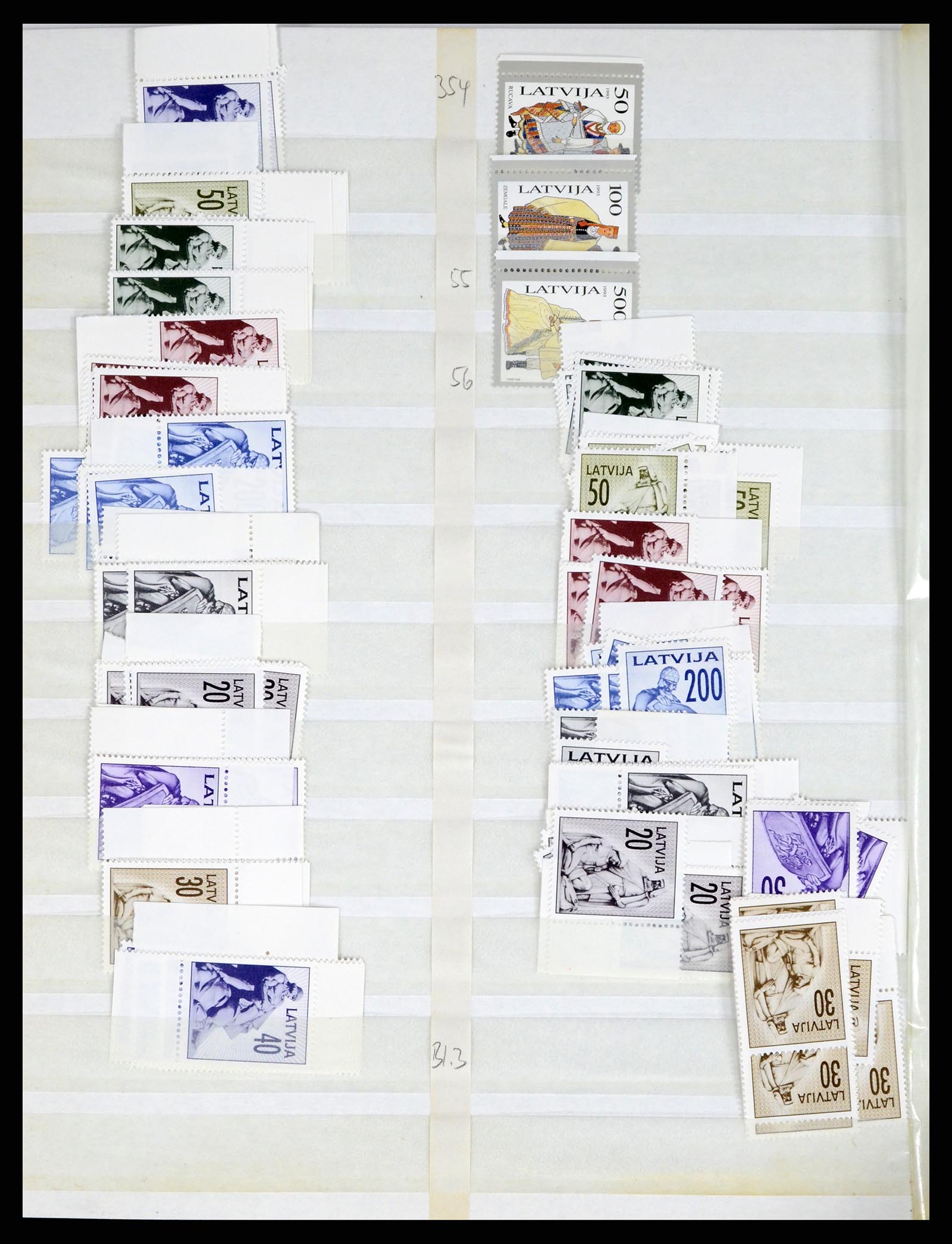37312 008 - Postzegelverzameling 37312 Letland en Litouwen 1990-2000.
