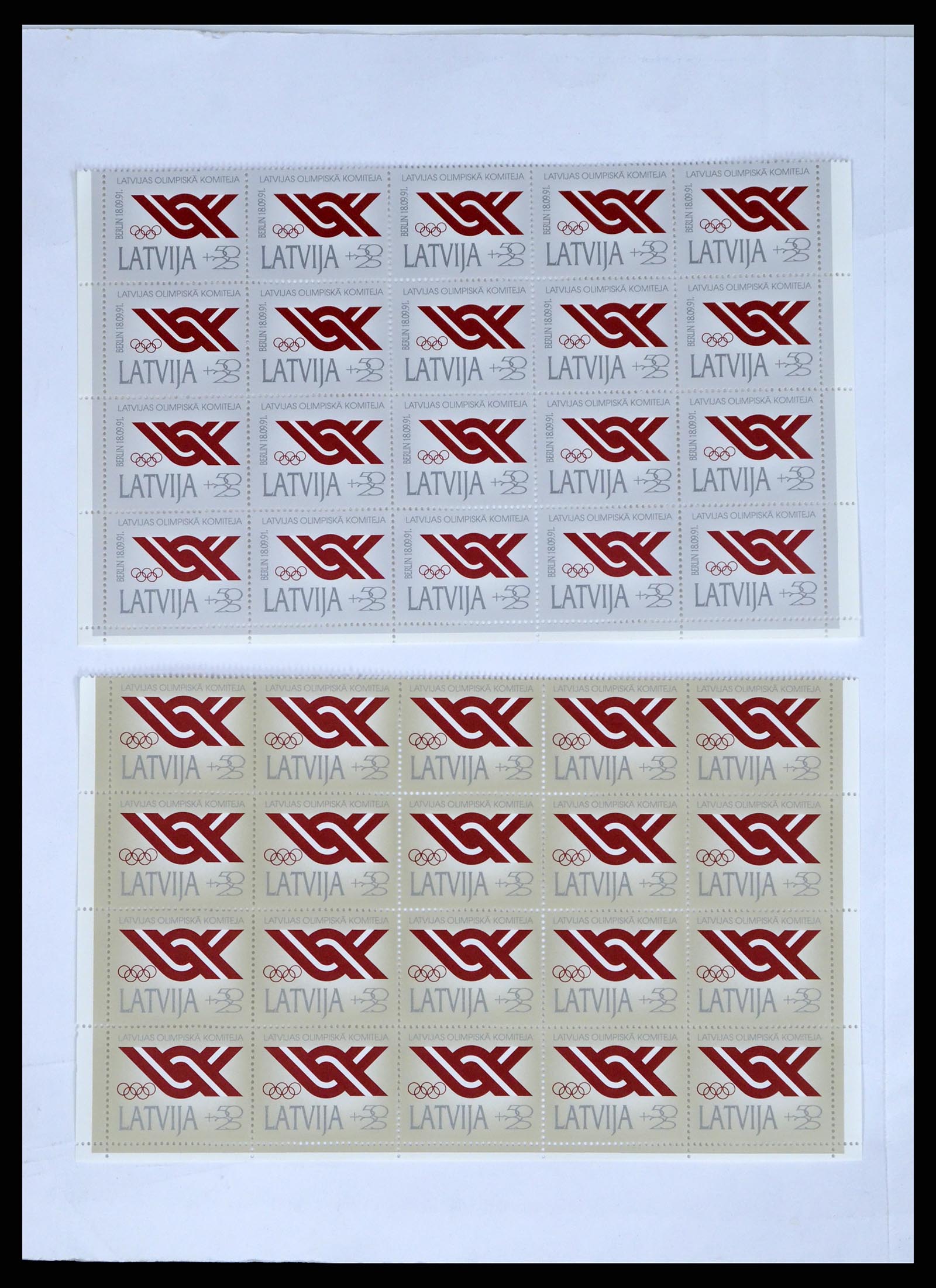 37312 023 - Postzegelverzameling 37312 Letland en Litouwen 1990-2000.