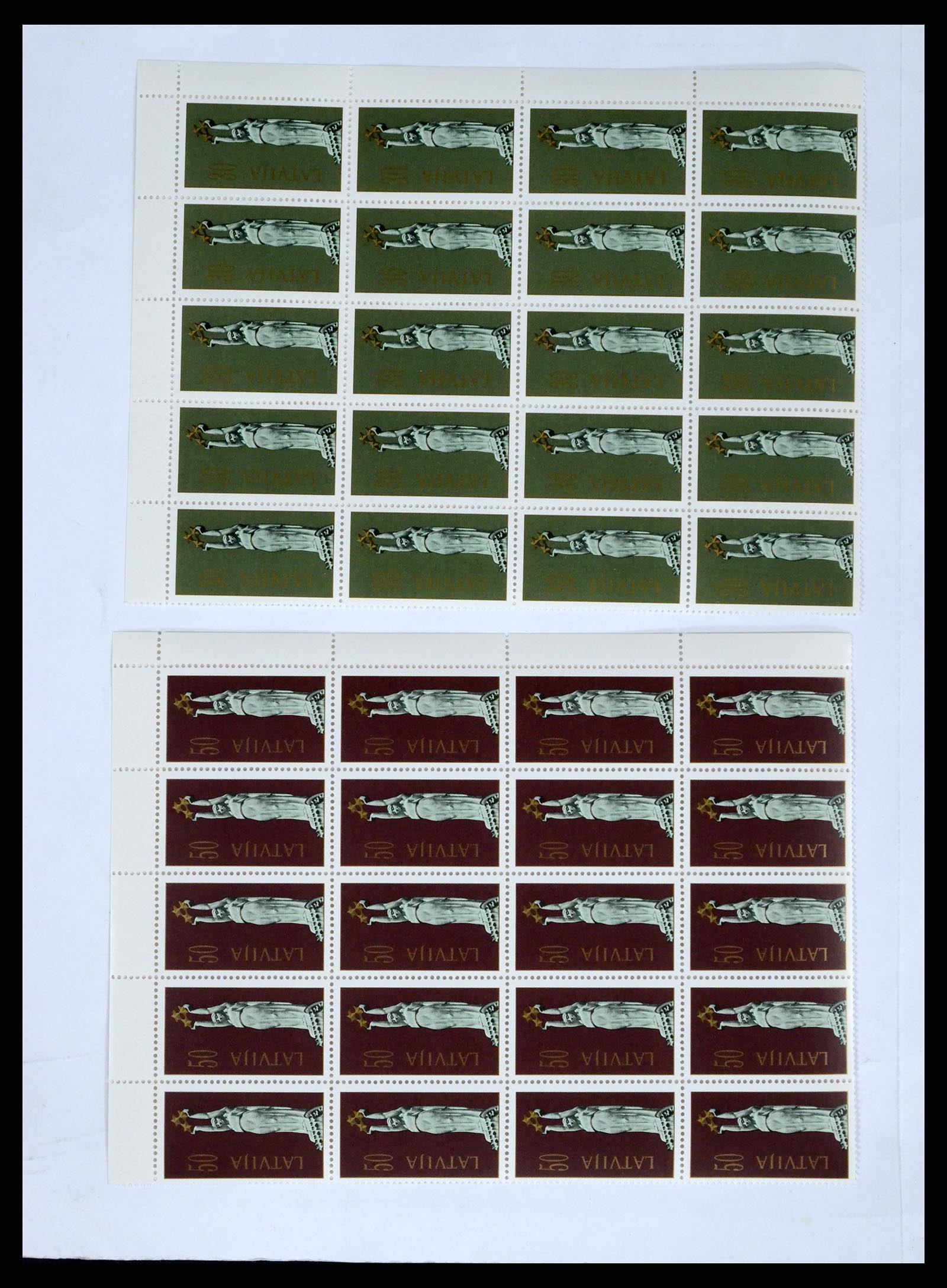 37312 025 - Postzegelverzameling 37312 Letland en Litouwen 1990-2000.