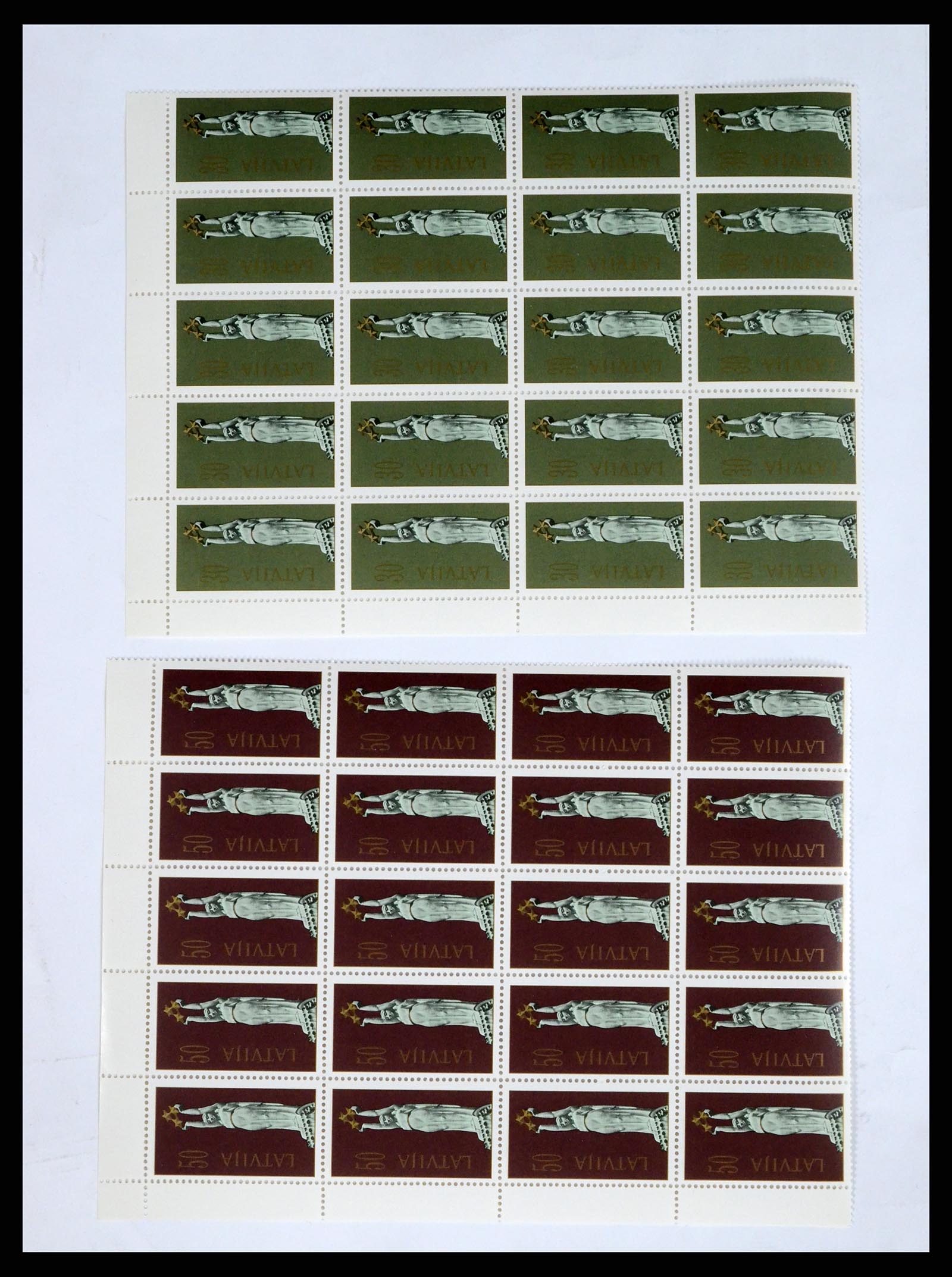 37312 028 - Postzegelverzameling 37312 Letland en Litouwen 1990-2000.