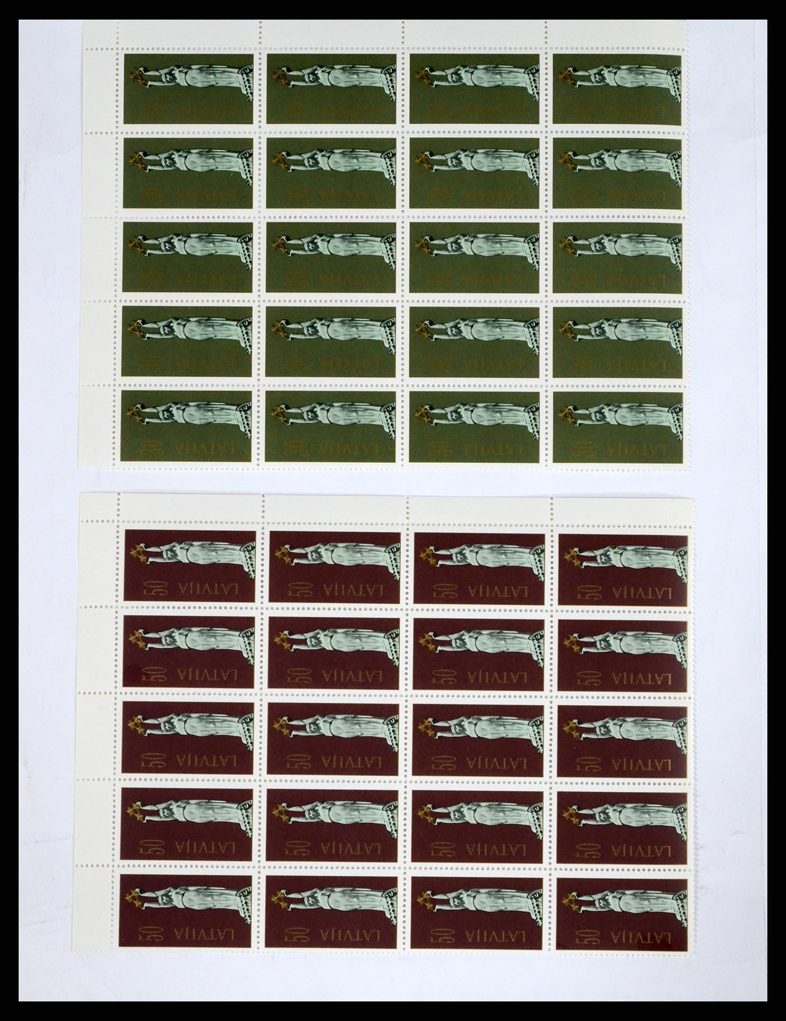 37312 031 - Postzegelverzameling 37312 Letland en Litouwen 1990-2000.