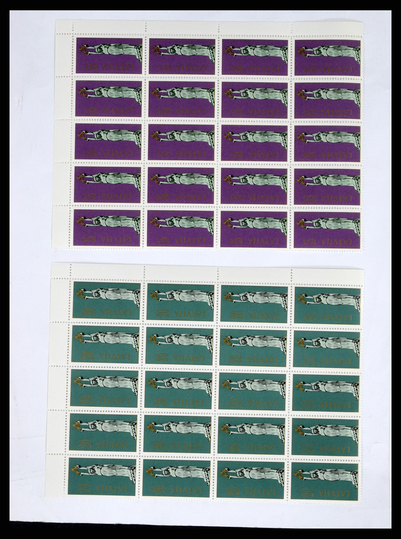 37312 032 - Postzegelverzameling 37312 Letland en Litouwen 1990-2000.