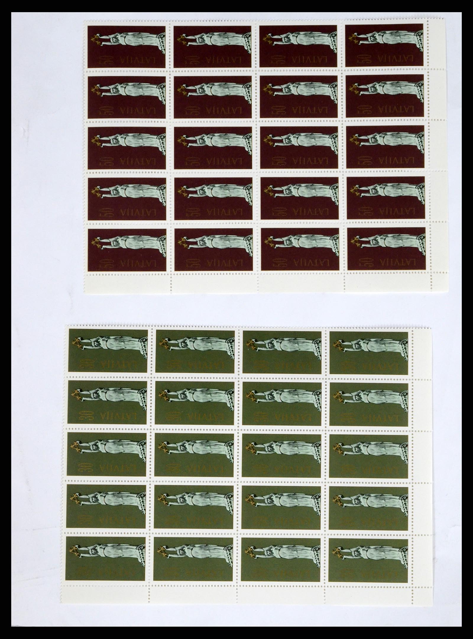 37312 034 - Postzegelverzameling 37312 Letland en Litouwen 1990-2000.