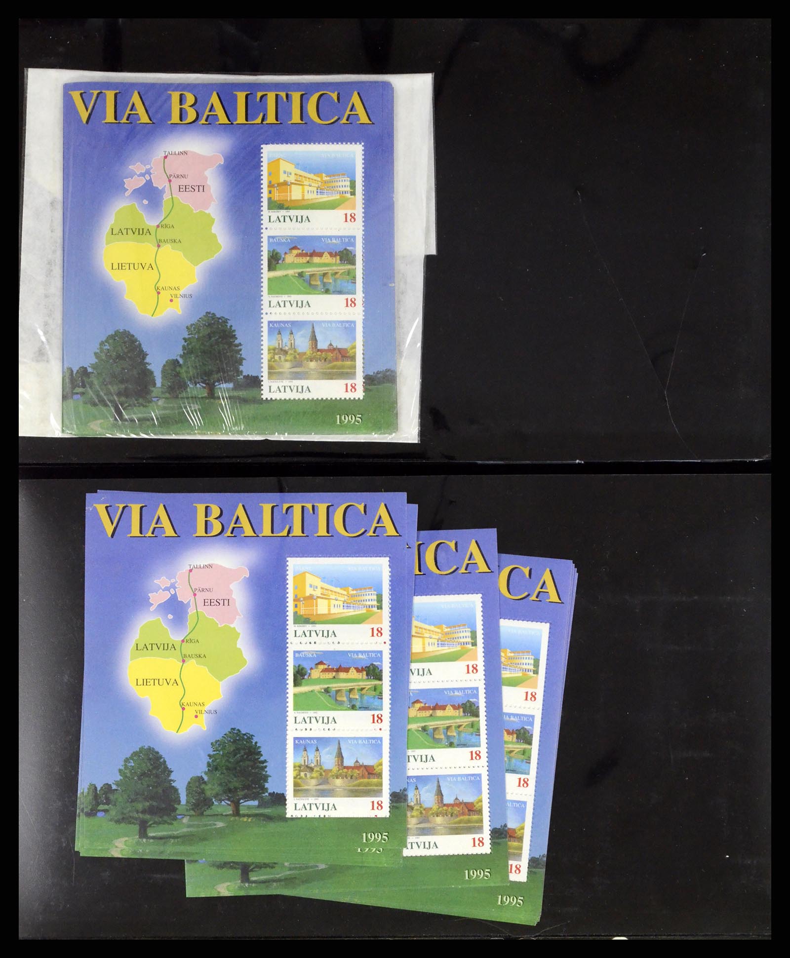 37312 041 - Postzegelverzameling 37312 Letland en Litouwen 1990-2000.