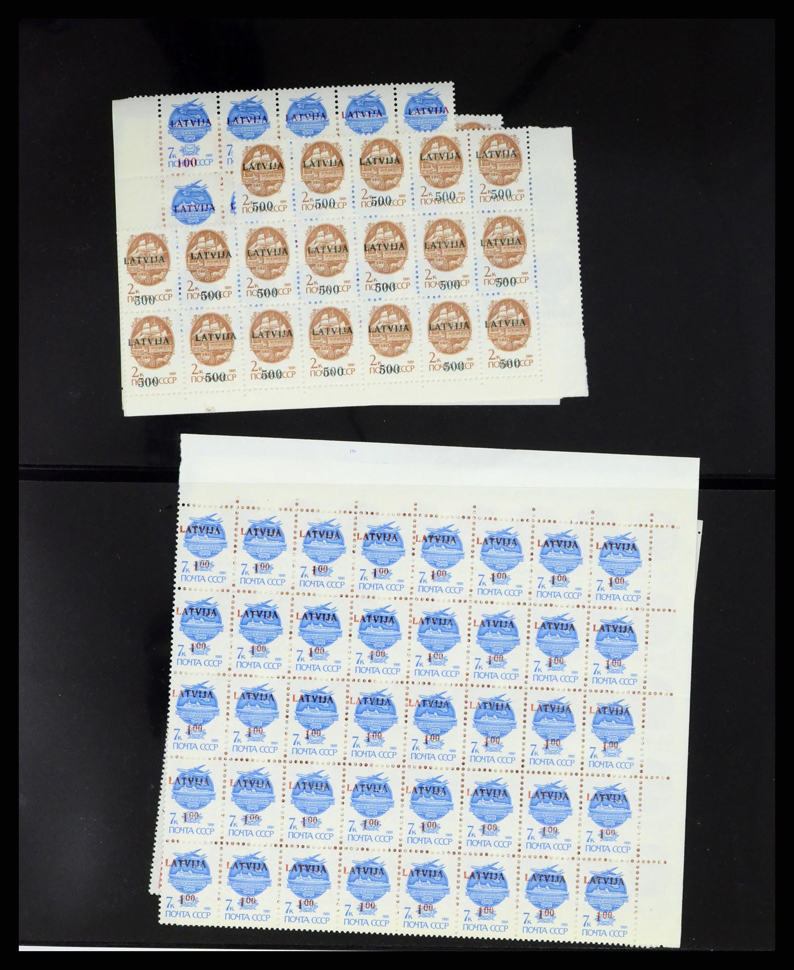 37312 053 - Postzegelverzameling 37312 Letland en Litouwen 1990-2000.
