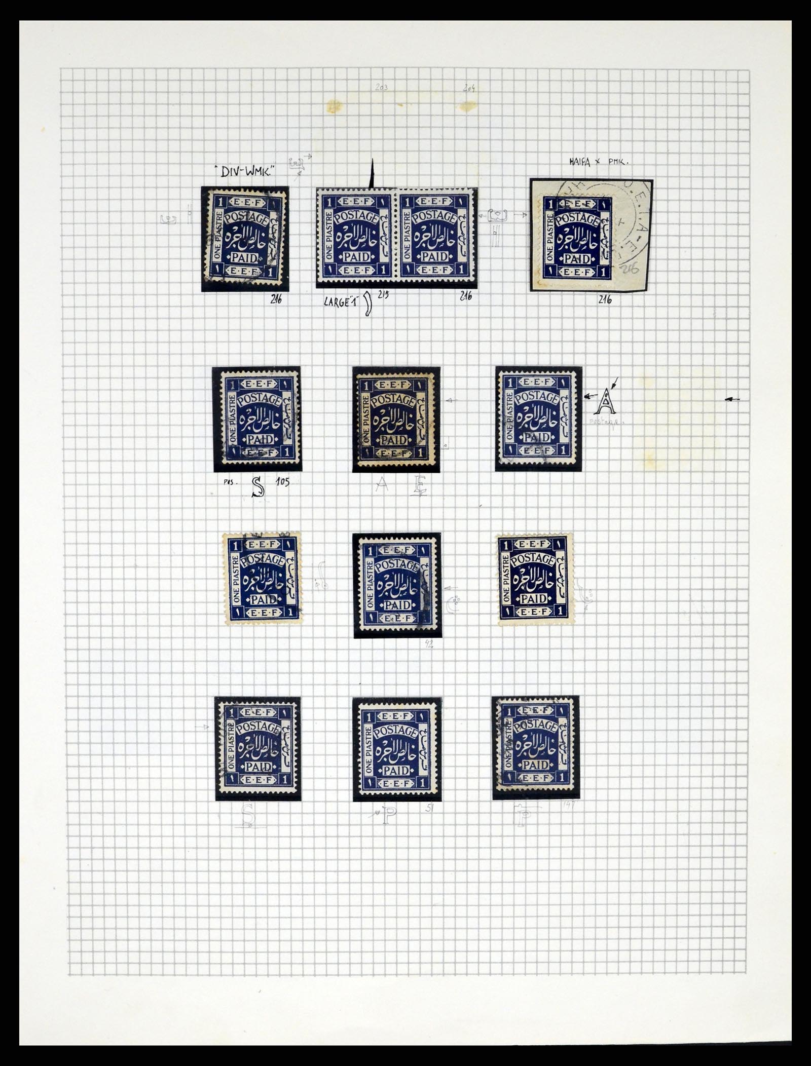 37313 010 - Stamp collection 37313 Palestine 1918-1947.