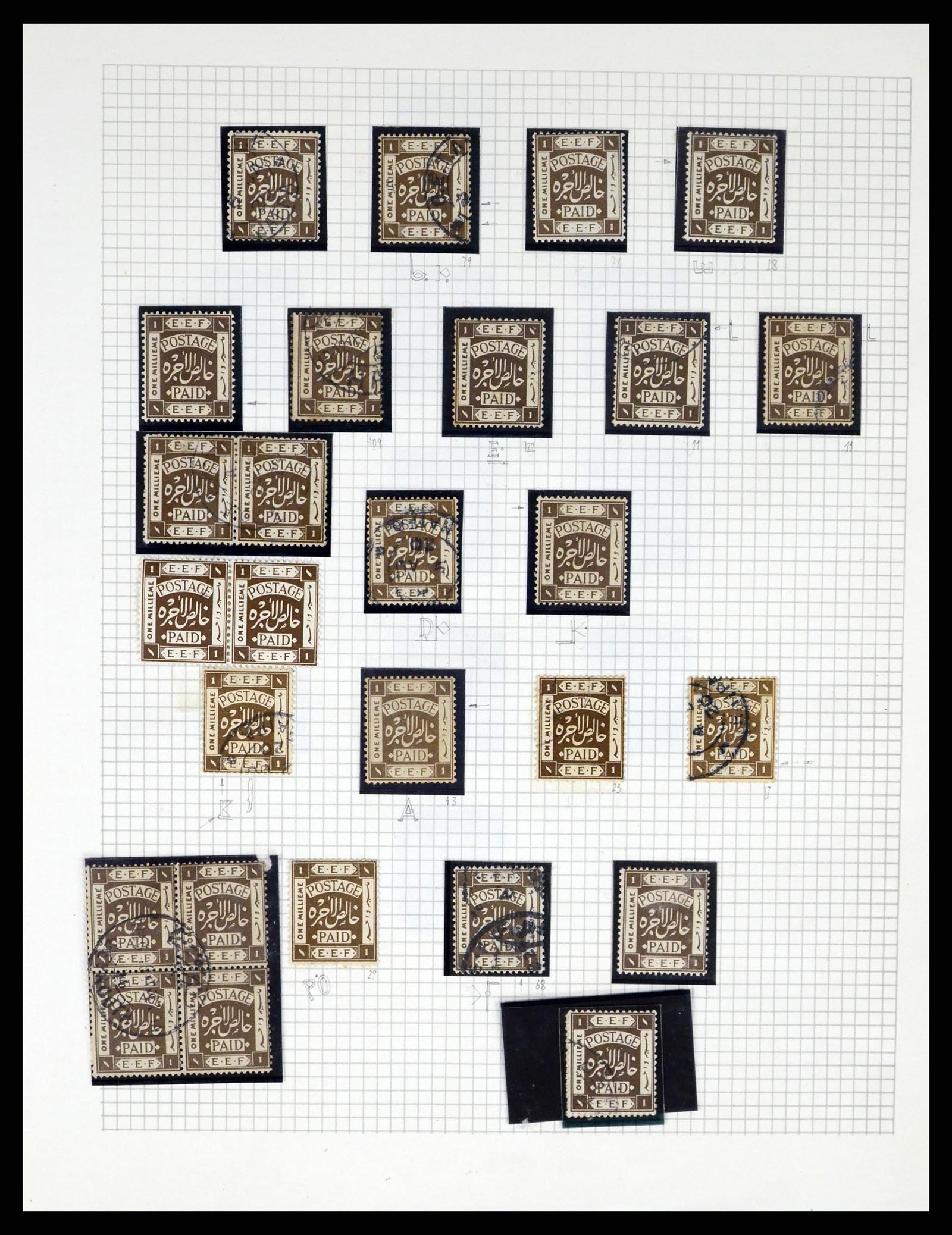 37313 034 - Postzegelverzameling 37313 Palestina 1918-1947.