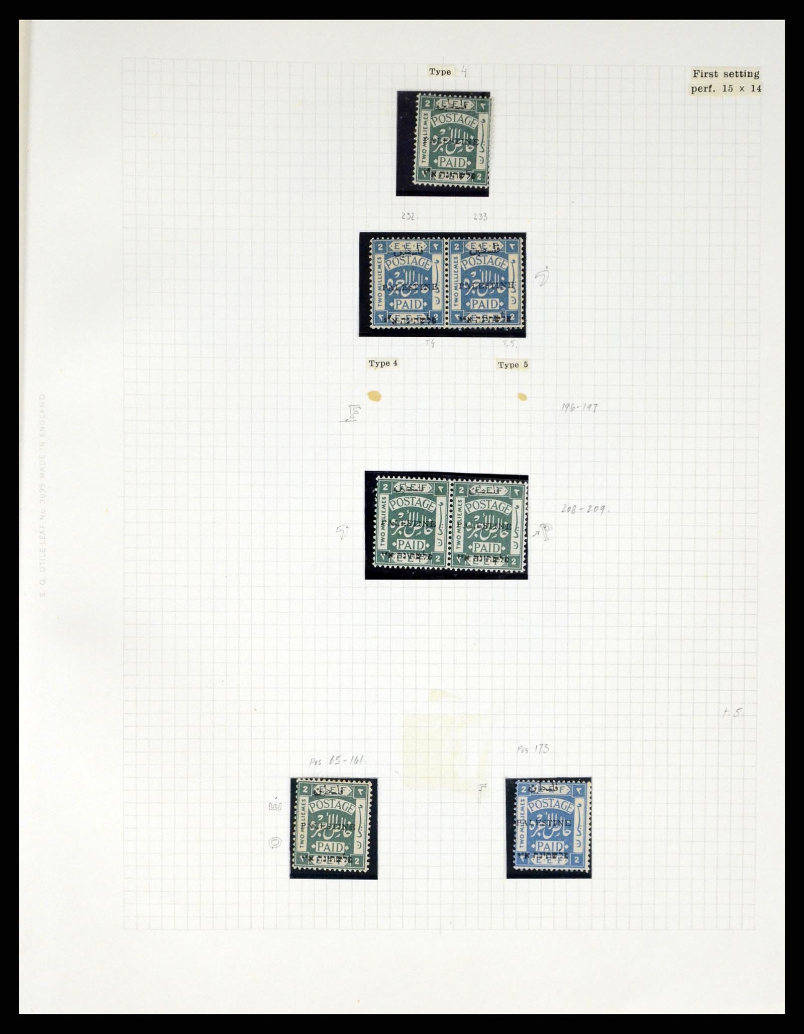 37313 055 - Postzegelverzameling 37313 Palestina 1918-1947.