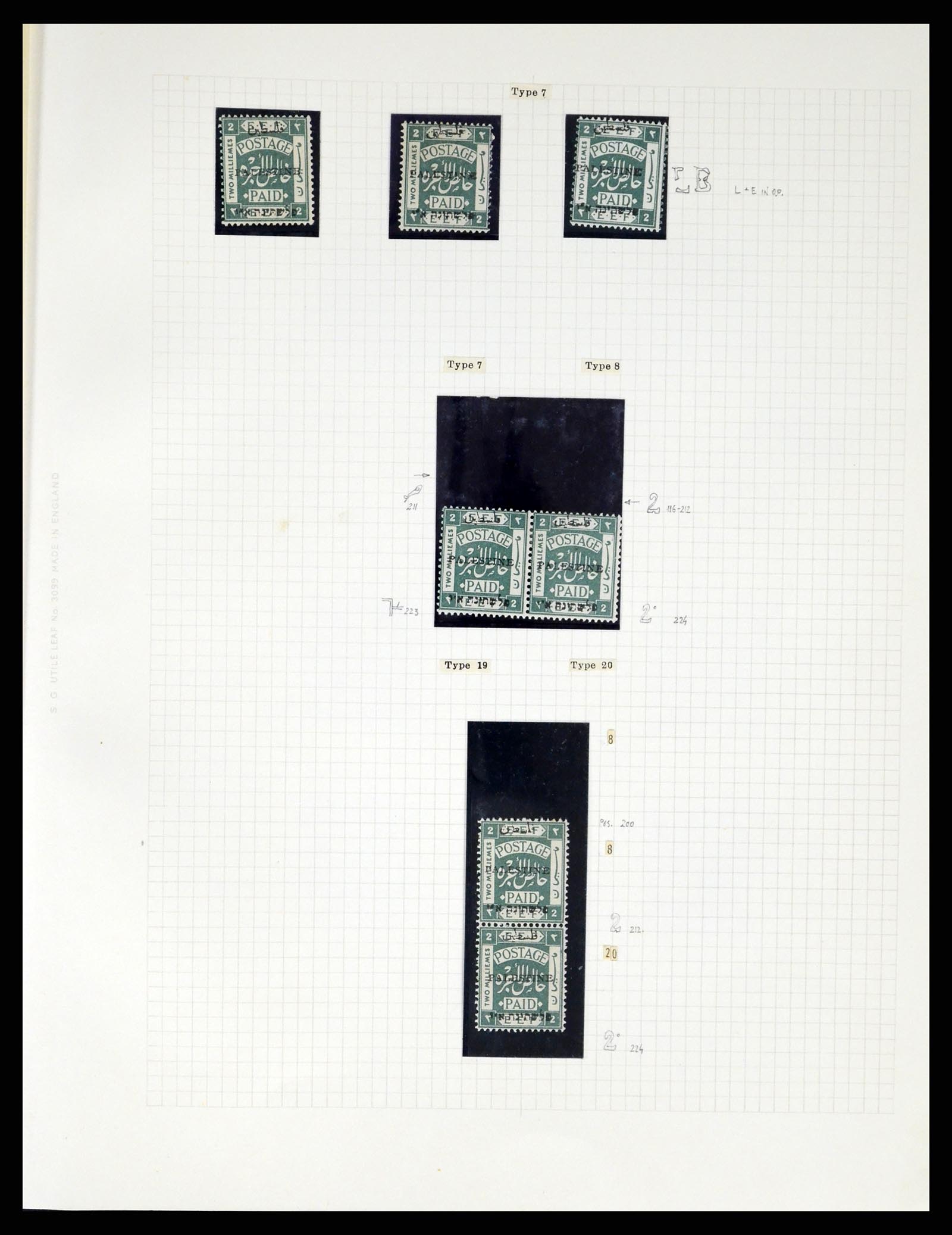 37313 057 - Postzegelverzameling 37313 Palestina 1918-1947.