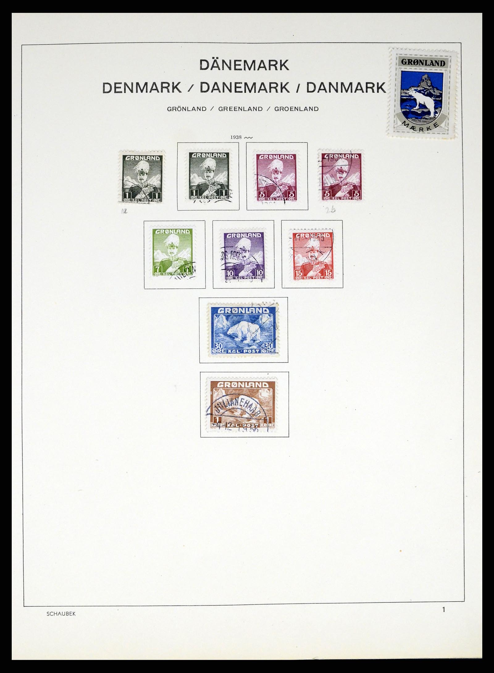 37314 002 - Postzegelverzameling 37314 Groenland 1938-2010.