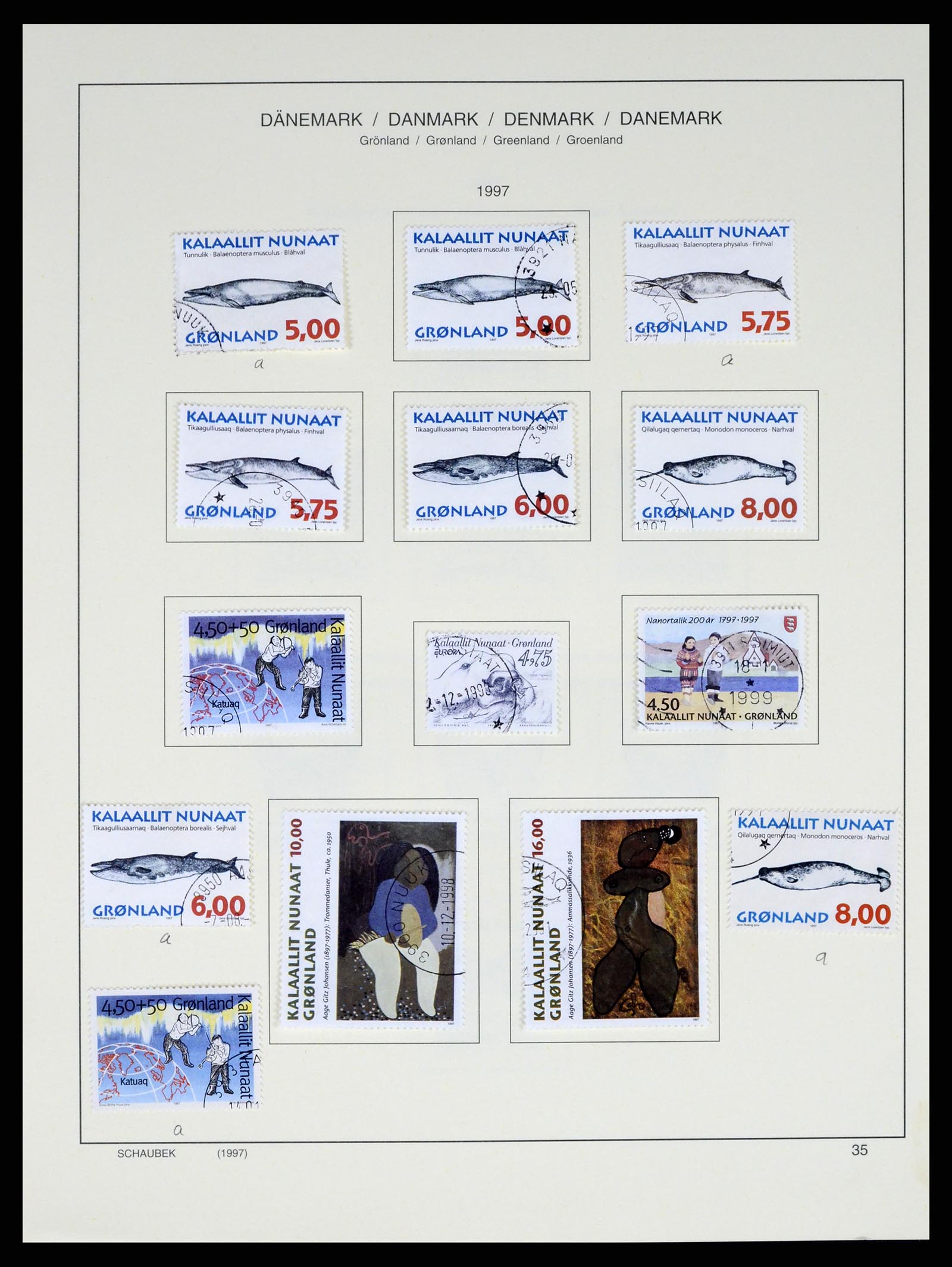 37314 037 - Postzegelverzameling 37314 Groenland 1938-2010.