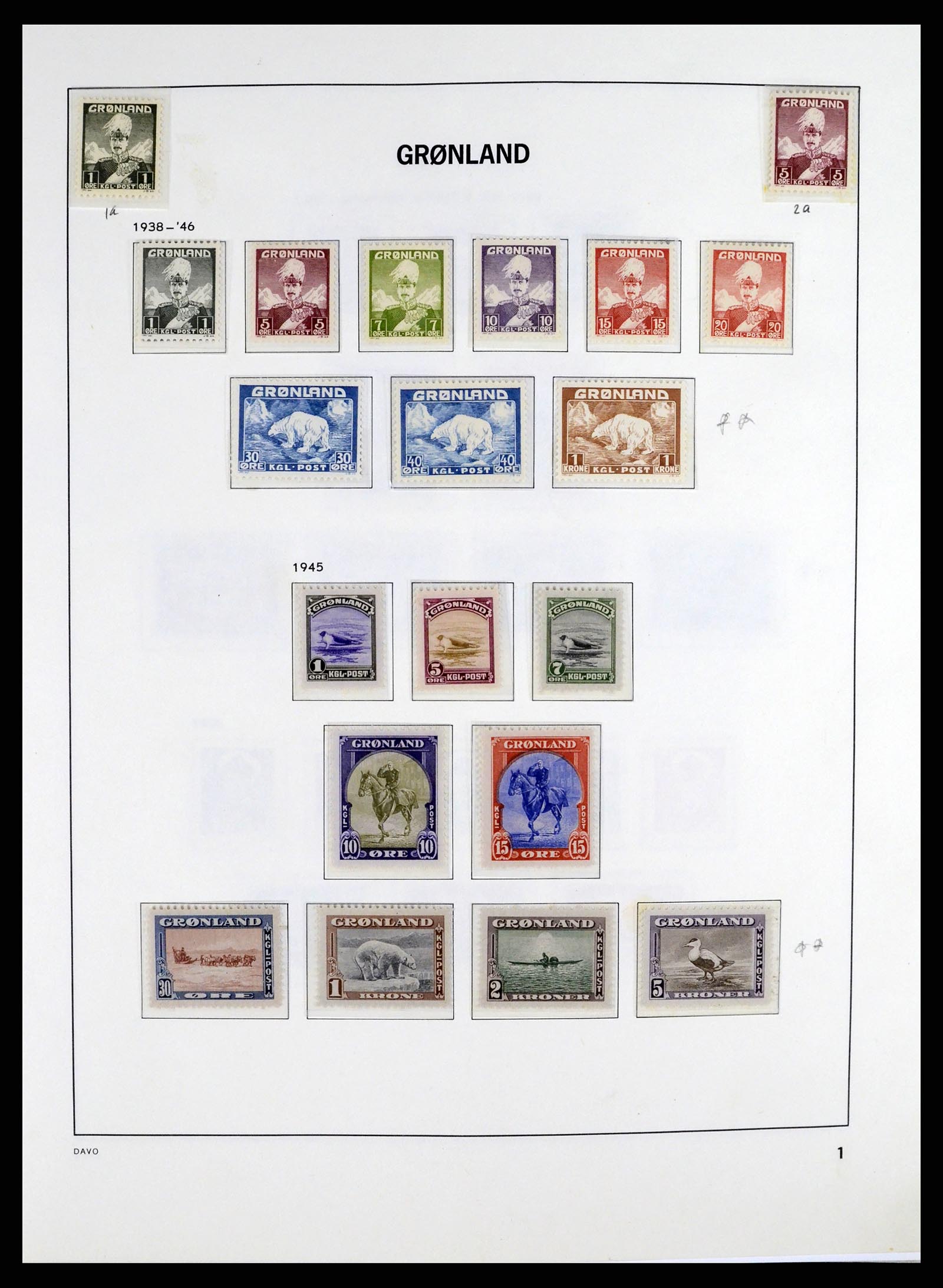 37315 002 - Postzegelverzameling 37315 Groenland 1938-2020!
