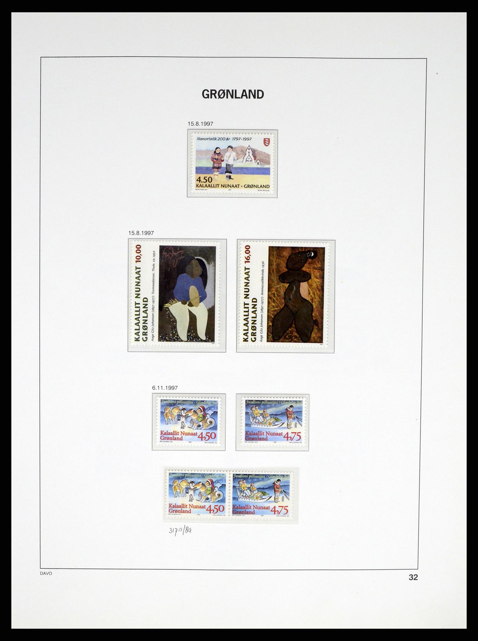 37315 035 - Postzegelverzameling 37315 Groenland 1938-2020!