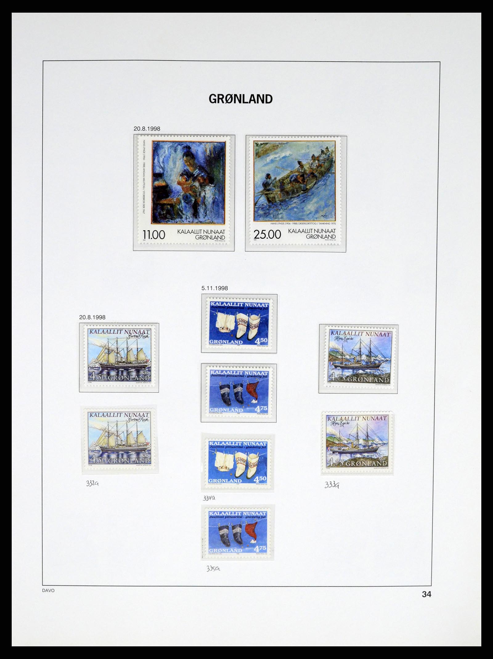 37315 037 - Postzegelverzameling 37315 Groenland 1938-2020!