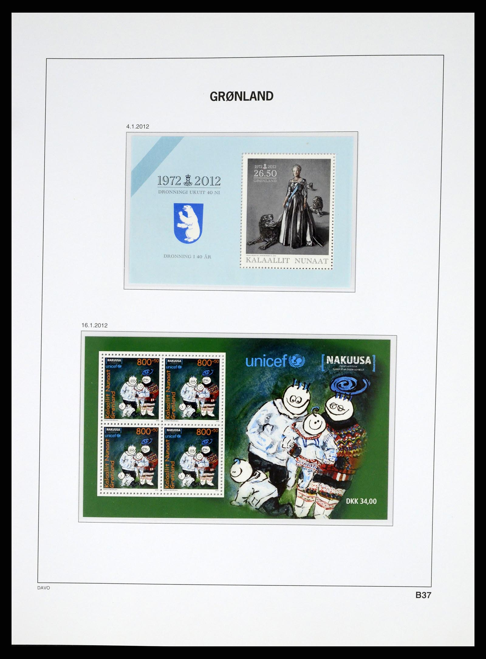 37315 136 - Postzegelverzameling 37315 Groenland 1938-2020!