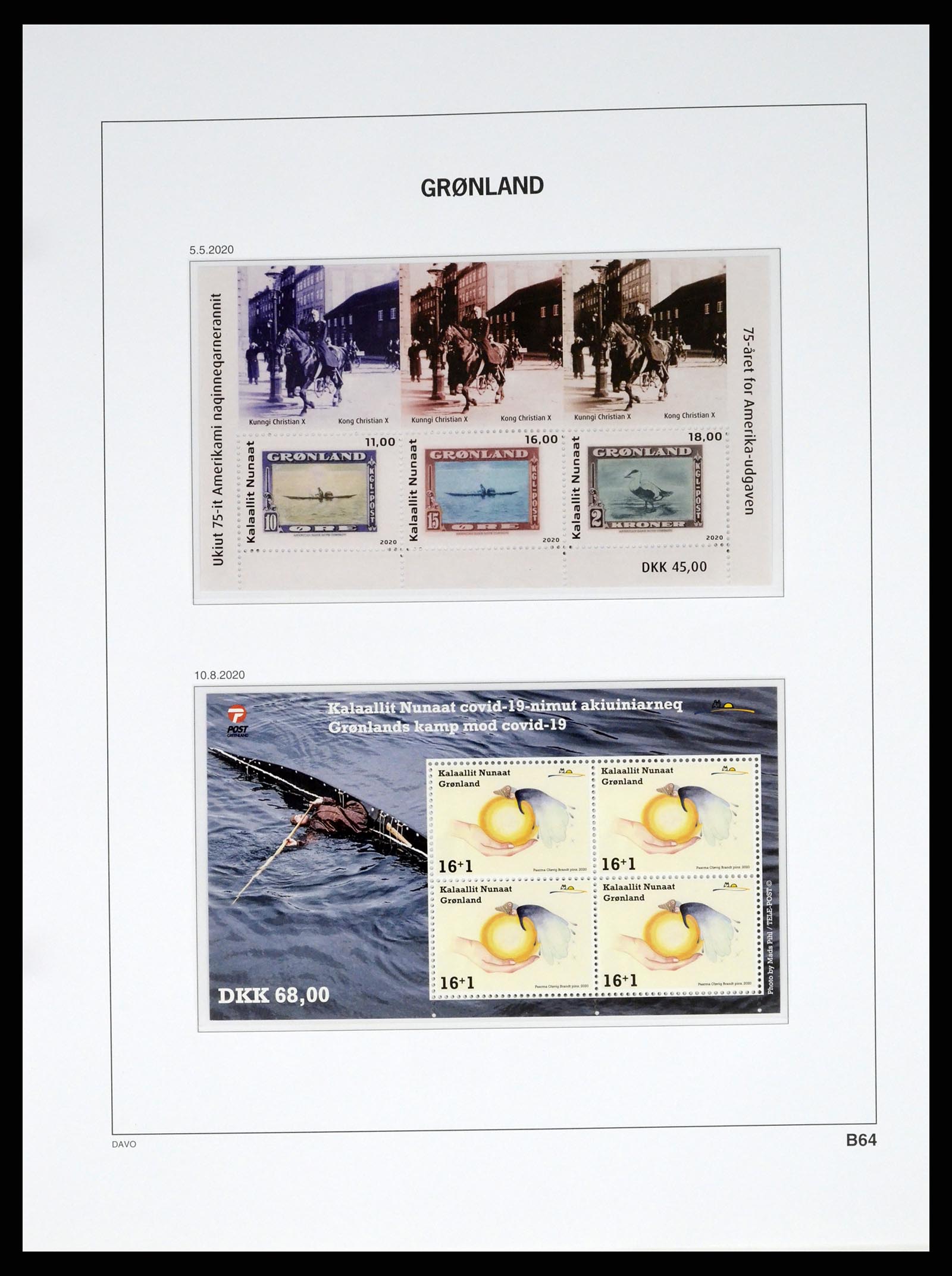 37315 161 - Postzegelverzameling 37315 Groenland 1938-2020!