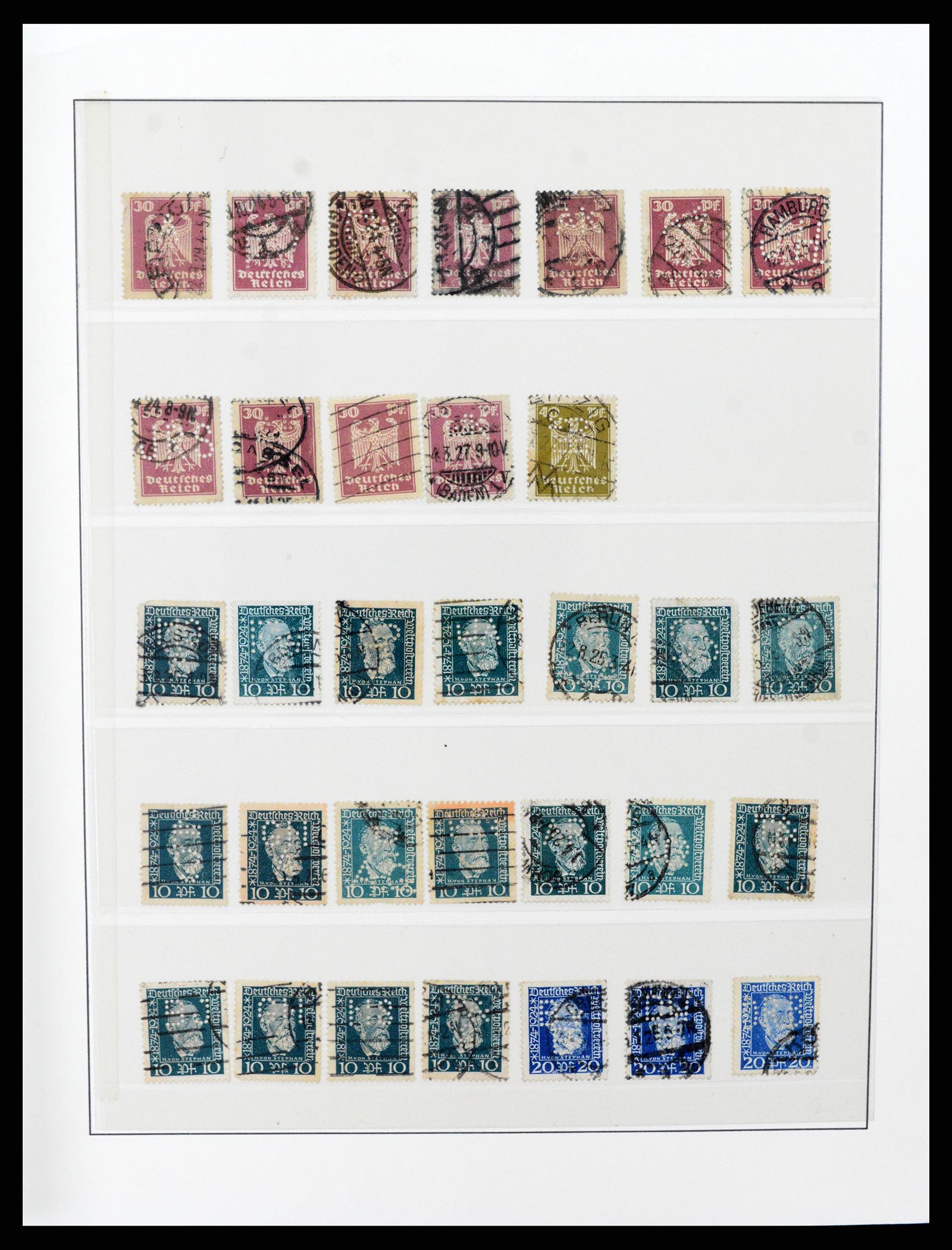 37317 022 - Postzegelverzameling 37317 Wereld perfins 1880-1960.