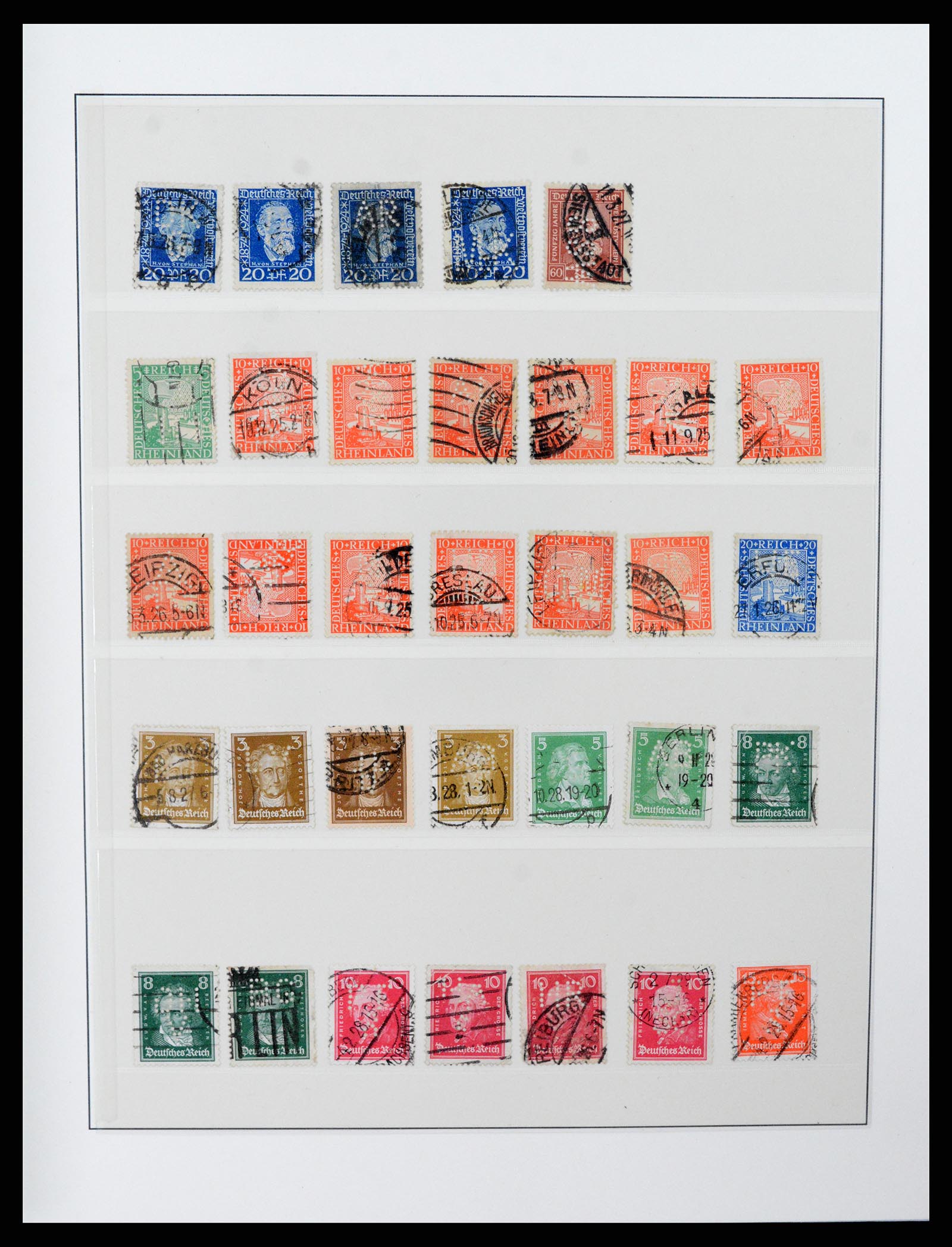 37317 023 - Postzegelverzameling 37317 Wereld perfins 1880-1960.