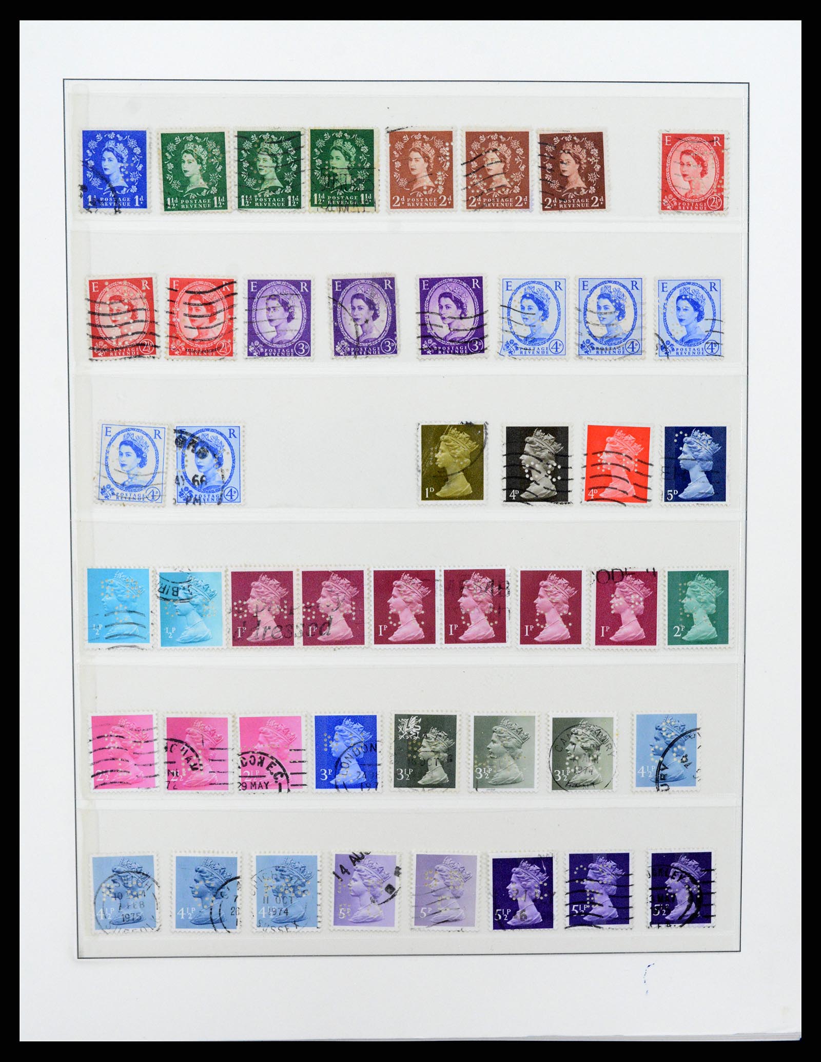 37317 038 - Postzegelverzameling 37317 Wereld perfins 1880-1960.