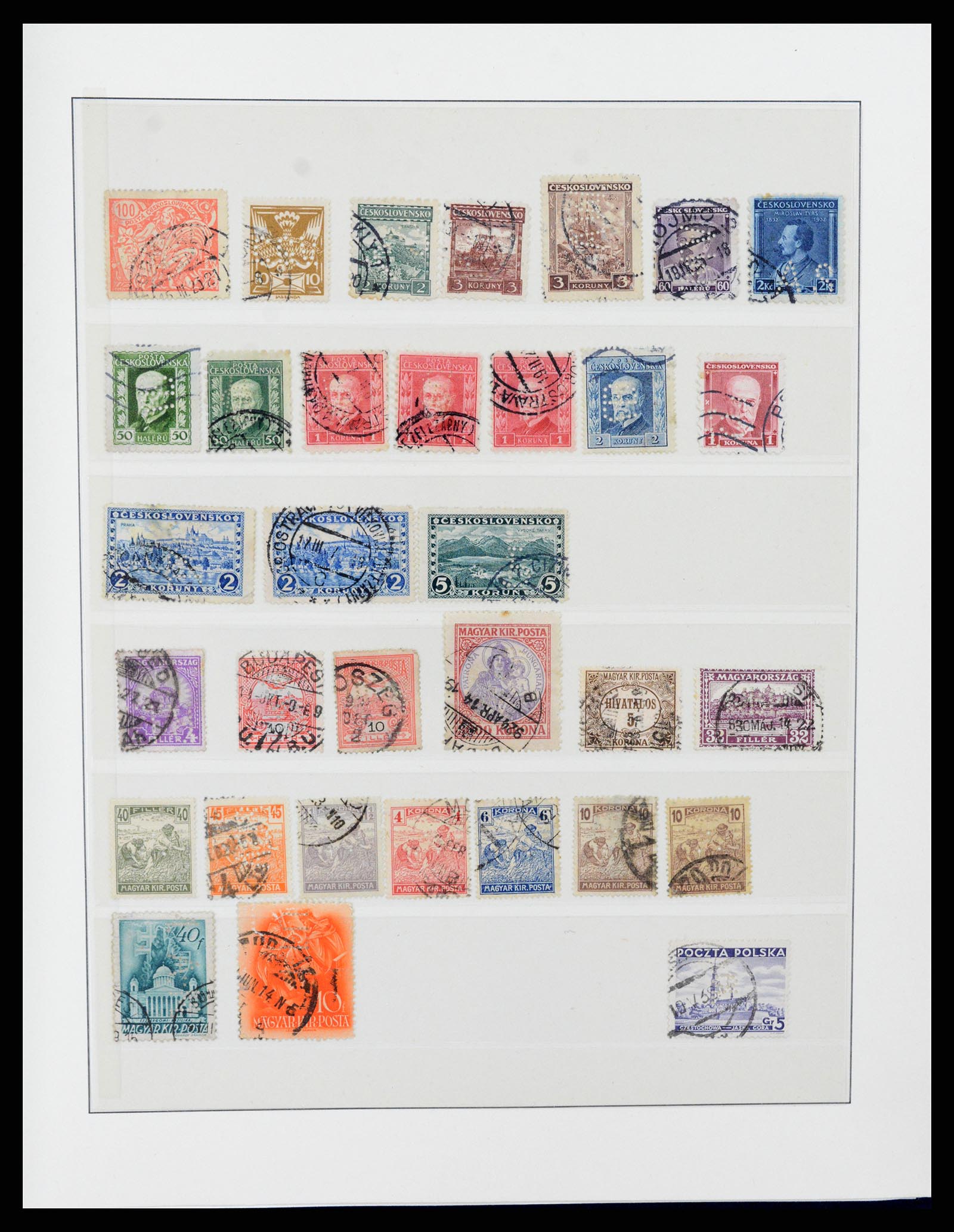 37317 047 - Postzegelverzameling 37317 Wereld perfins 1880-1960.