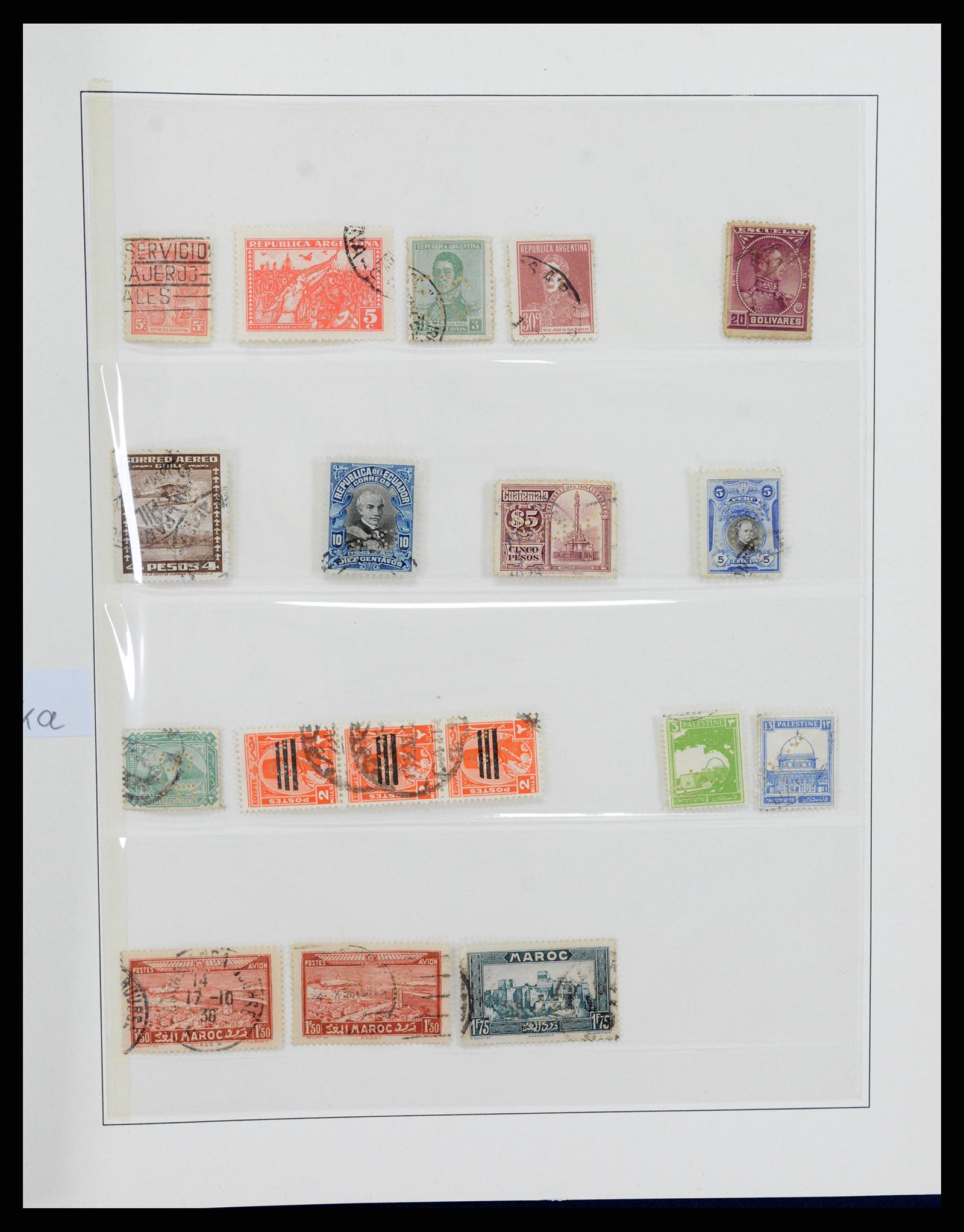37317 051 - Postzegelverzameling 37317 Wereld perfins 1880-1960.