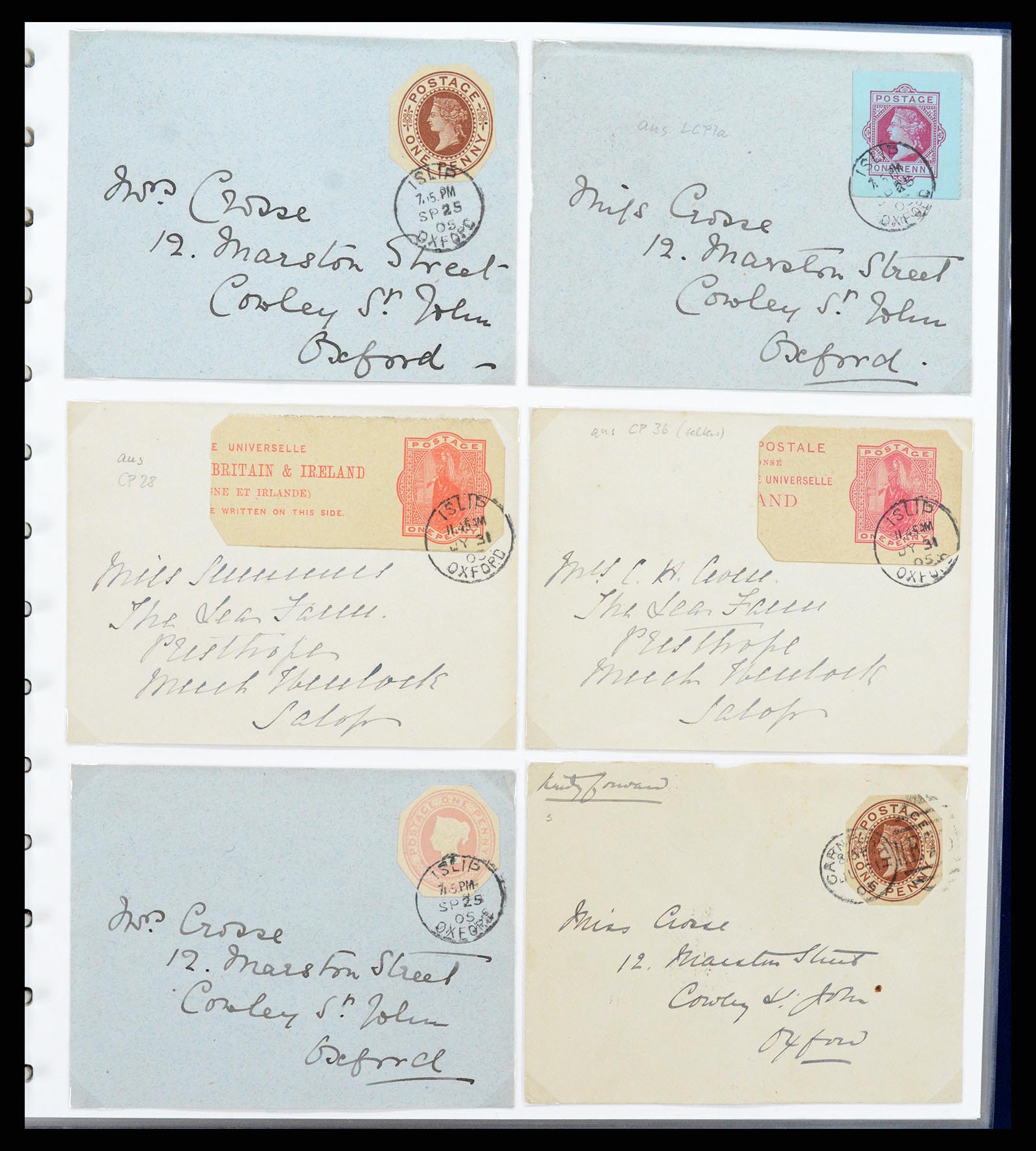37318 022 - Postzegelverzameling 37318 Engeland brieven 1863-1916.