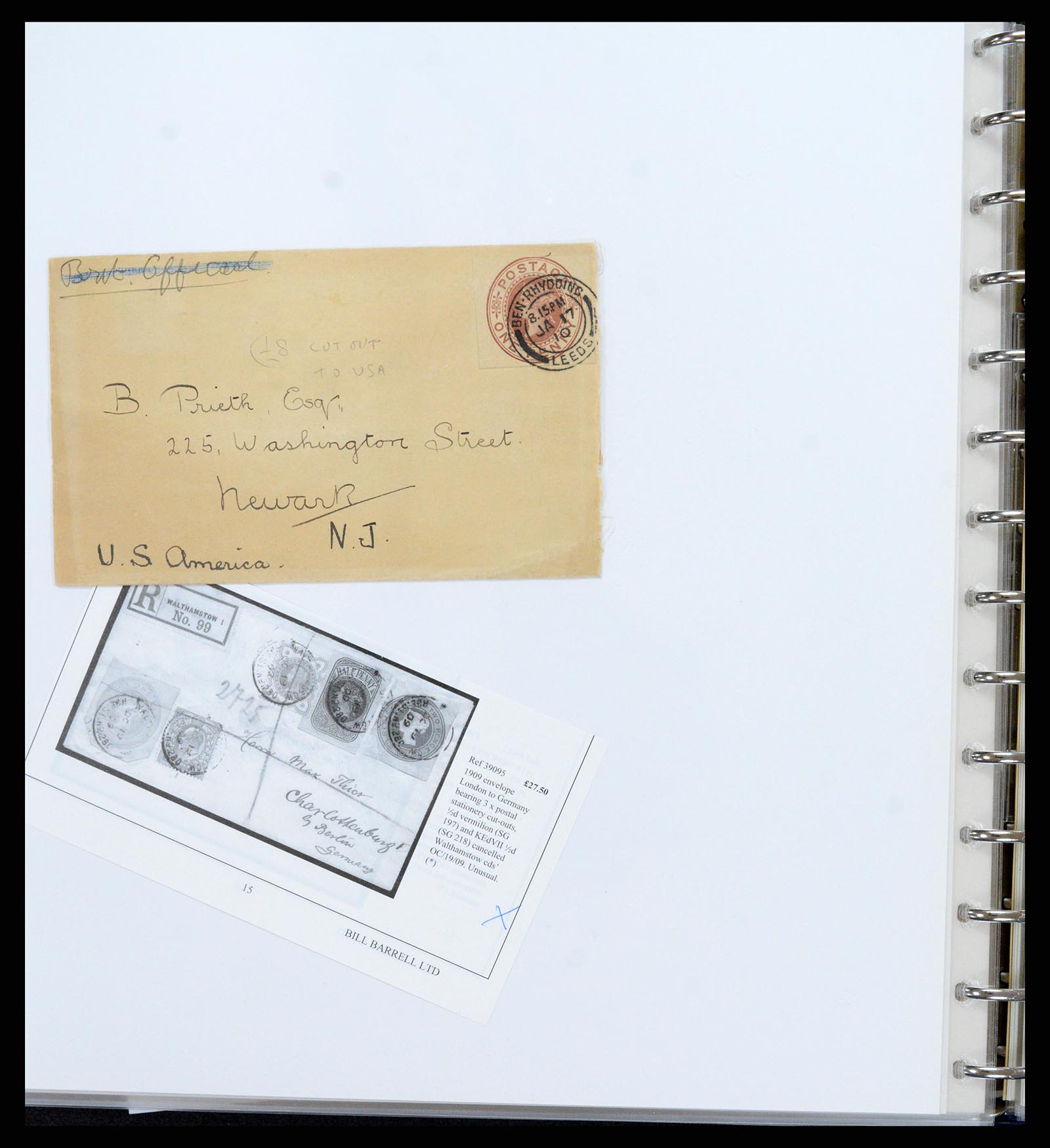 37318 023 - Postzegelverzameling 37318 Engeland brieven 1863-1916.