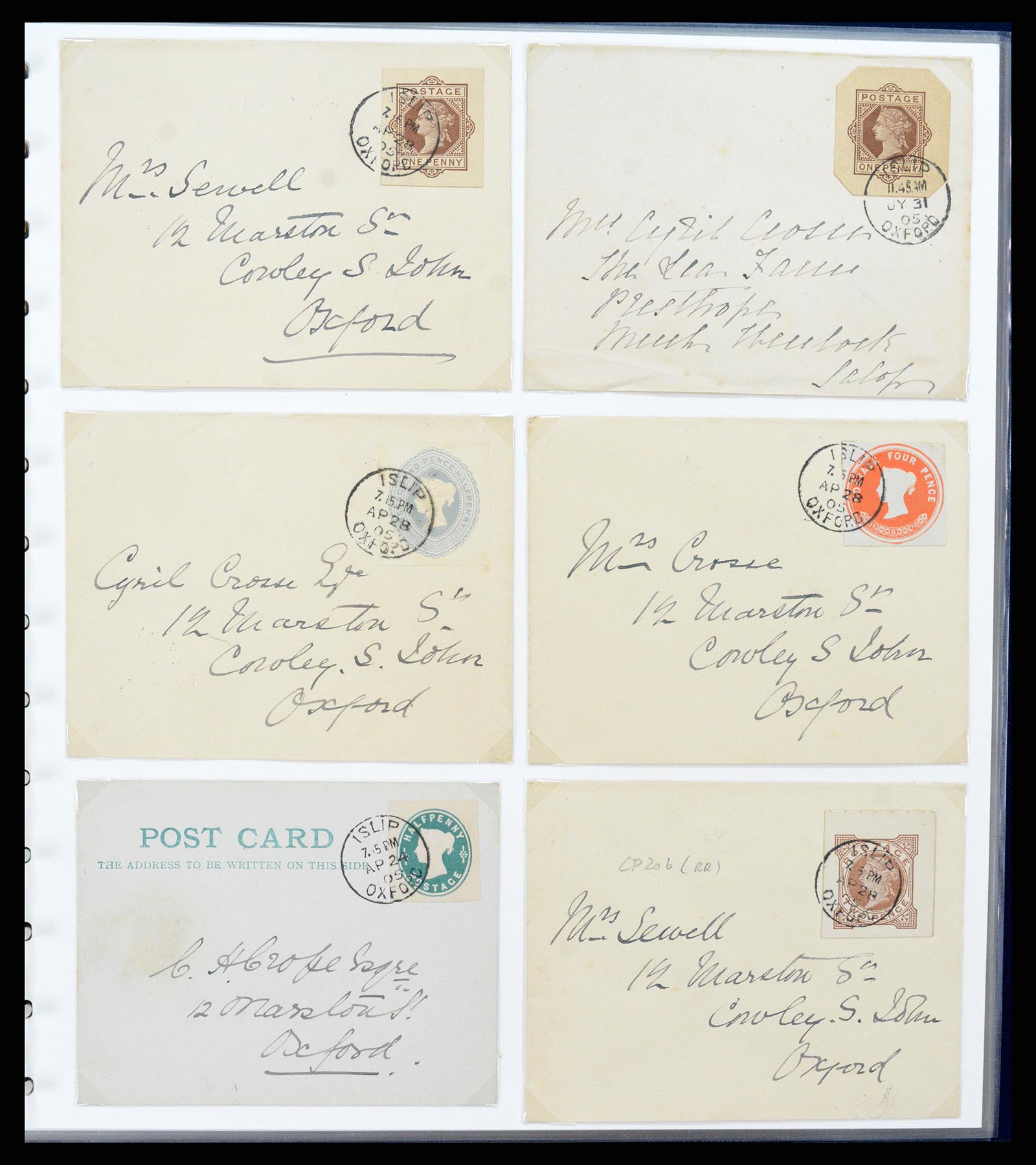 37318 024 - Postzegelverzameling 37318 Engeland brieven 1863-1916.