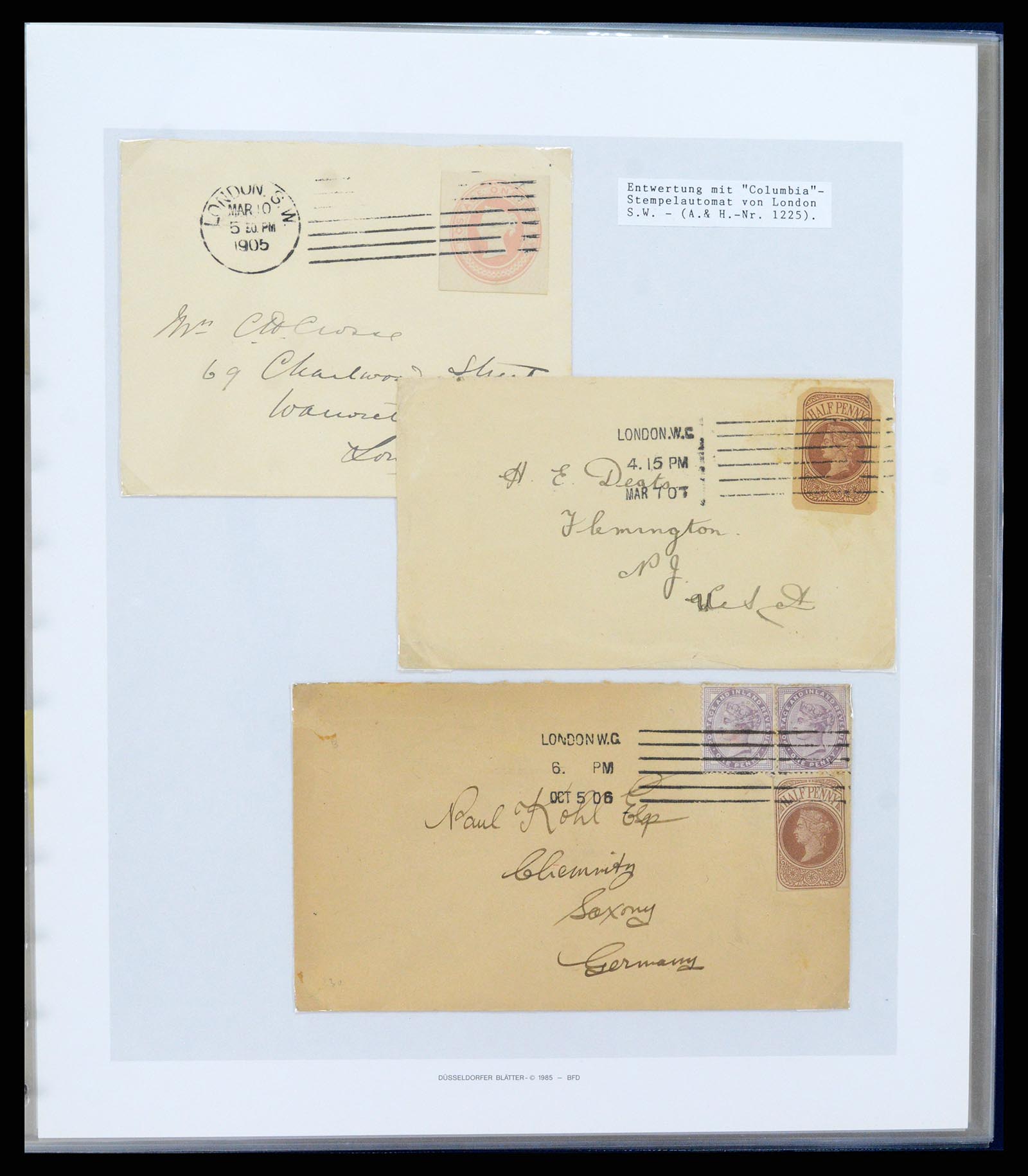 37318 028 - Postzegelverzameling 37318 Engeland brieven 1863-1916.