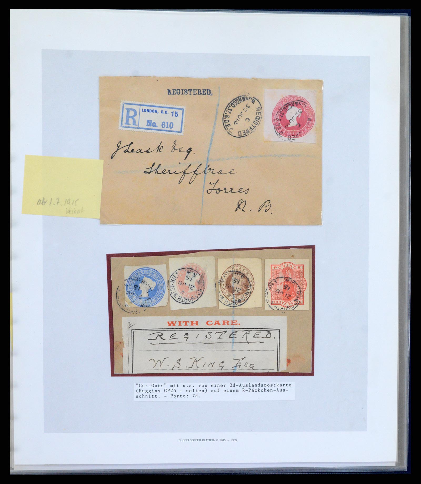37318 029 - Postzegelverzameling 37318 Engeland brieven 1863-1916.