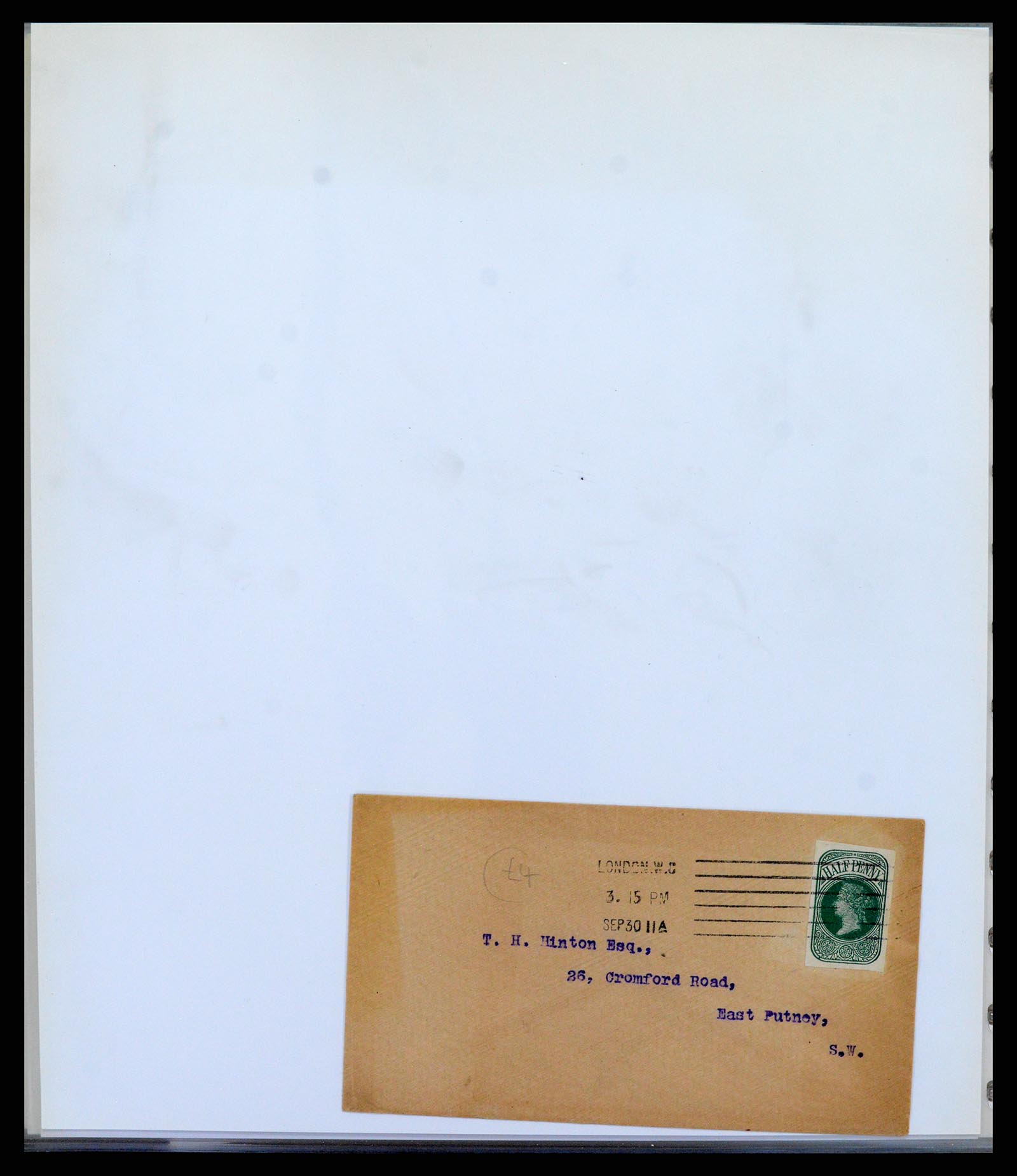 37318 031 - Postzegelverzameling 37318 Engeland brieven 1863-1916.
