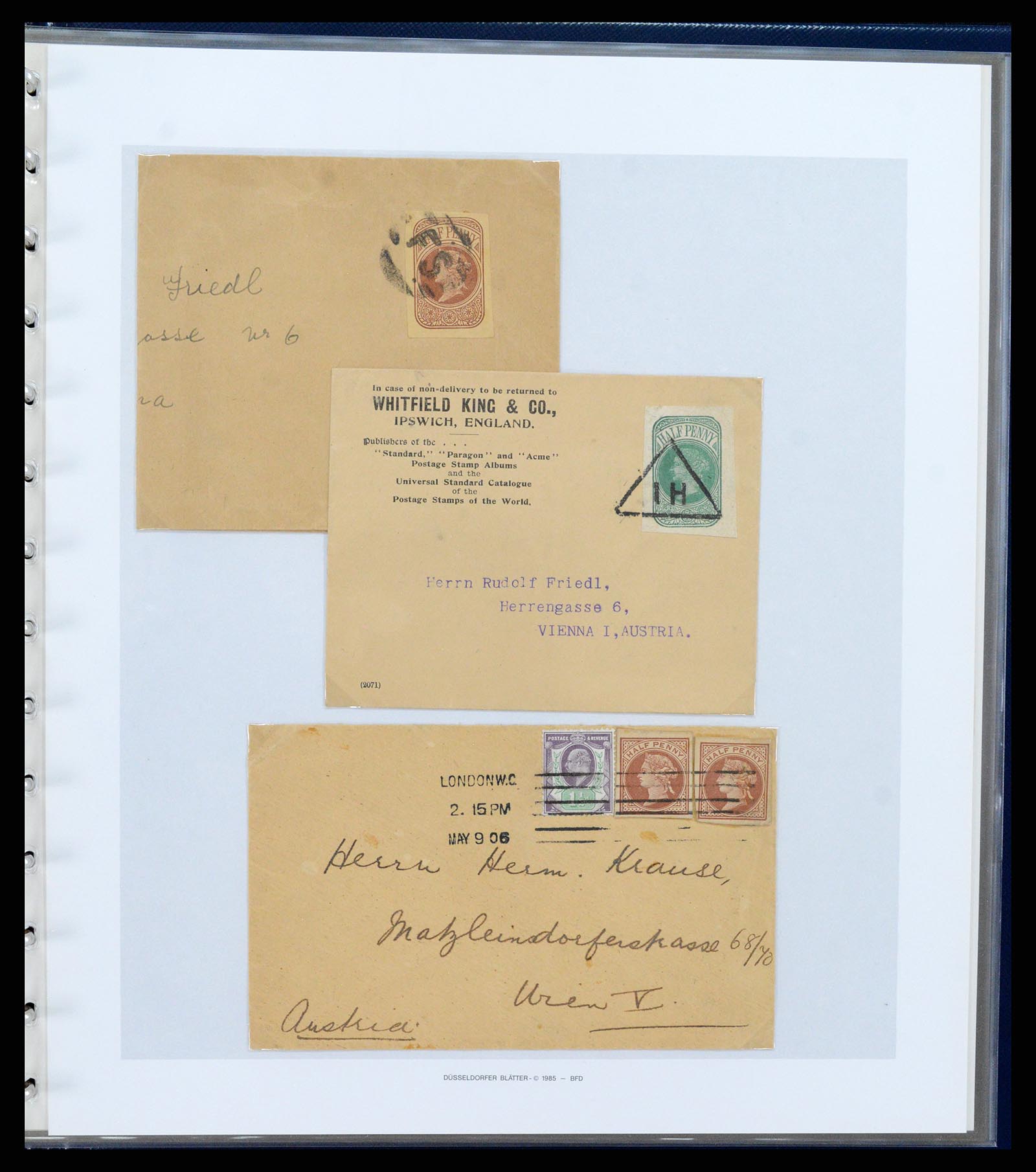 37318 034 - Postzegelverzameling 37318 Engeland brieven 1863-1916.