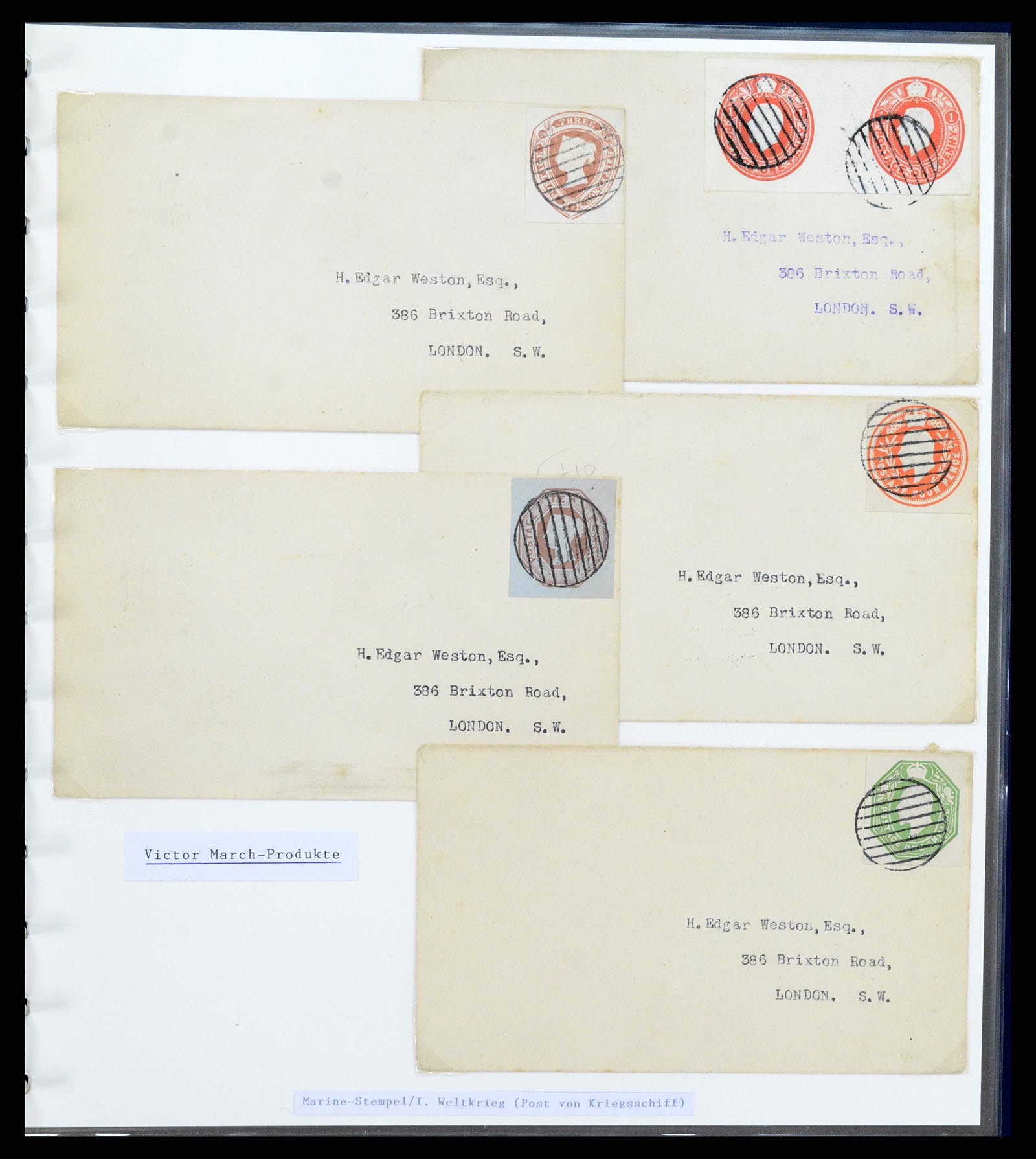 37318 035 - Postzegelverzameling 37318 Engeland brieven 1863-1916.