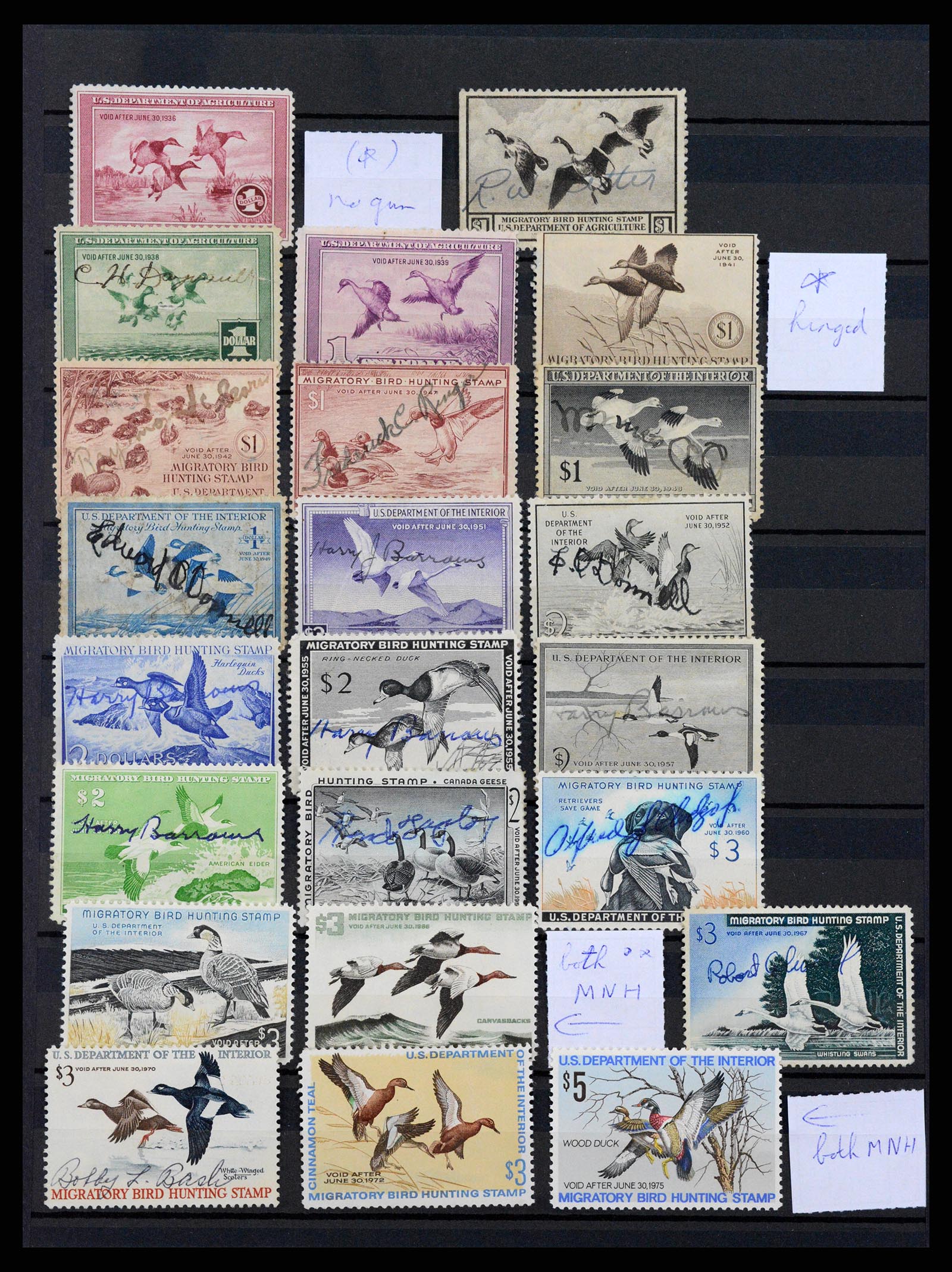 37321 001 - Postzegelverzameling 37321 USA duckstamps 1935-1996.