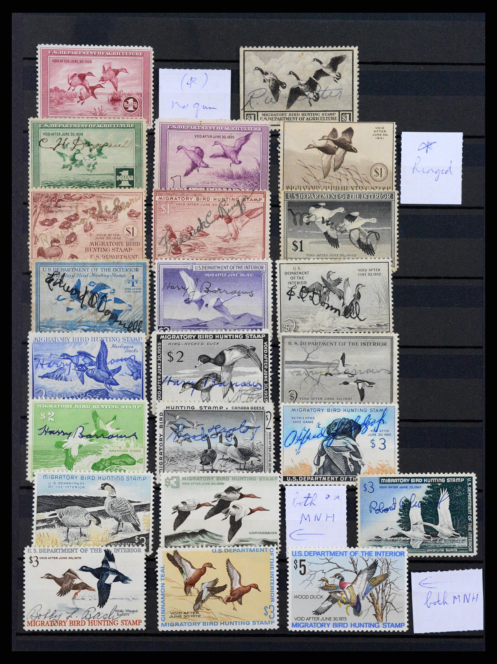 37321 001 - Stamp collection 37321 USA duckstamps 1935-1996. 37321 001 - Stamp collection 37321 USA duckstamps 1935-1996.