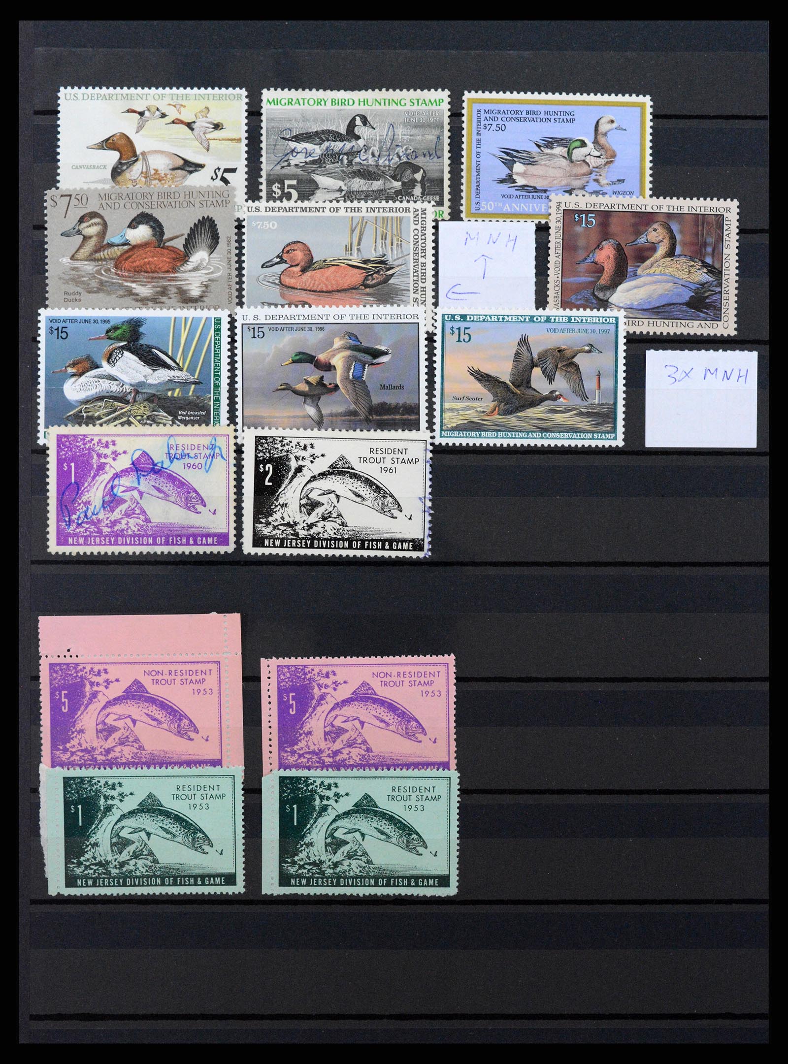 37321 002 - Postzegelverzameling 37321 USA duckstamps 1935-1996.