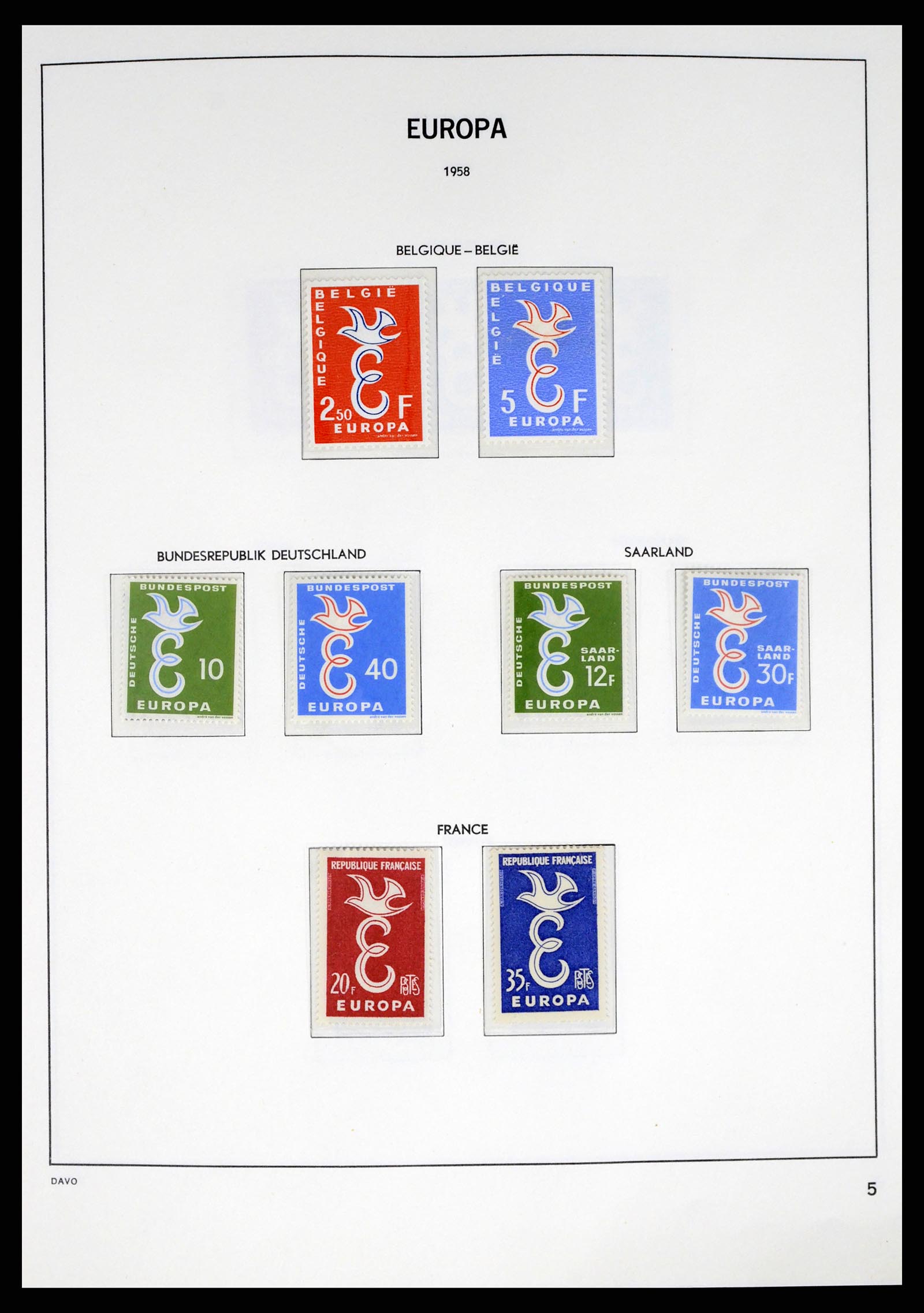 37325 005 - Stamp collection 37325 Europa CEPT 1956-20011.