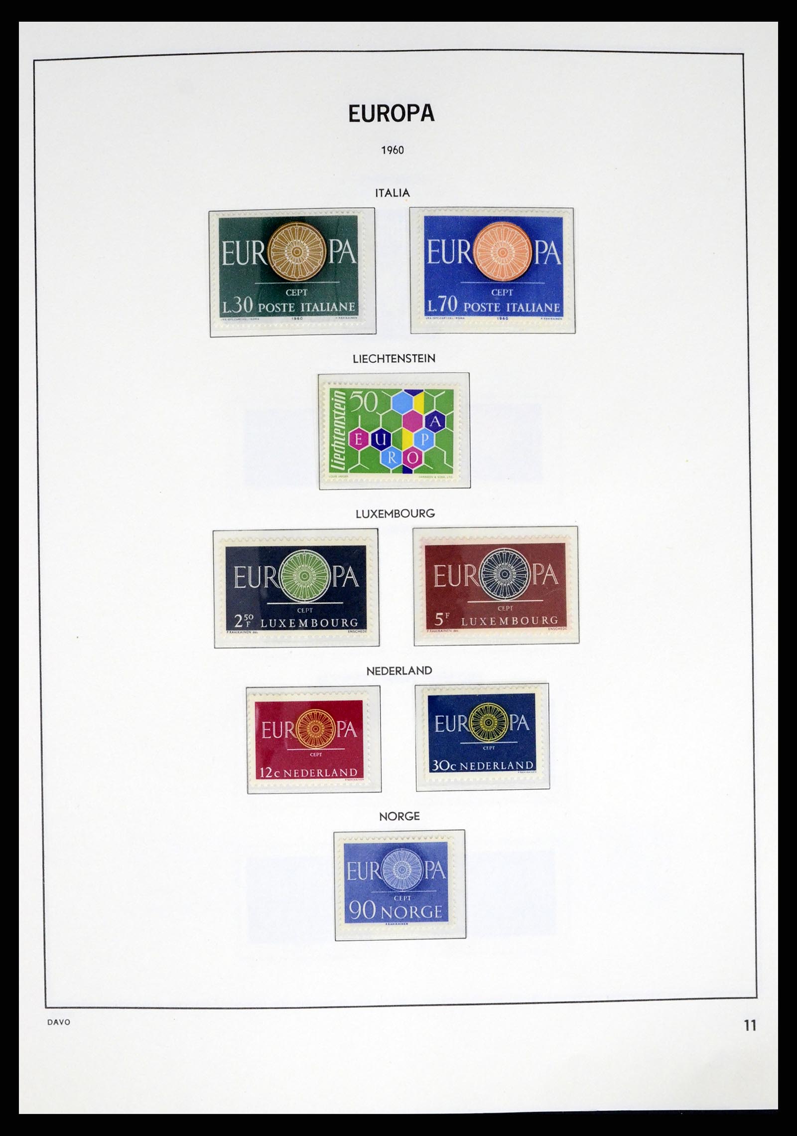 37325 011 - Postzegelverzameling 37325 Europa CEPT 1956-20011.