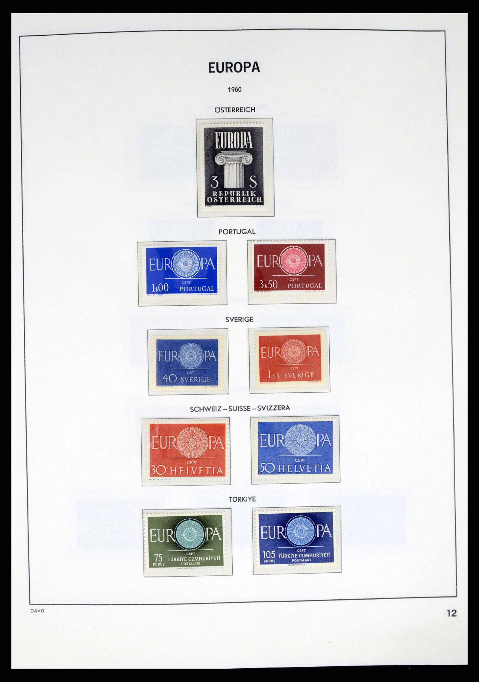 37325 012 - Postzegelverzameling 37325 Europa CEPT 1956-20011.