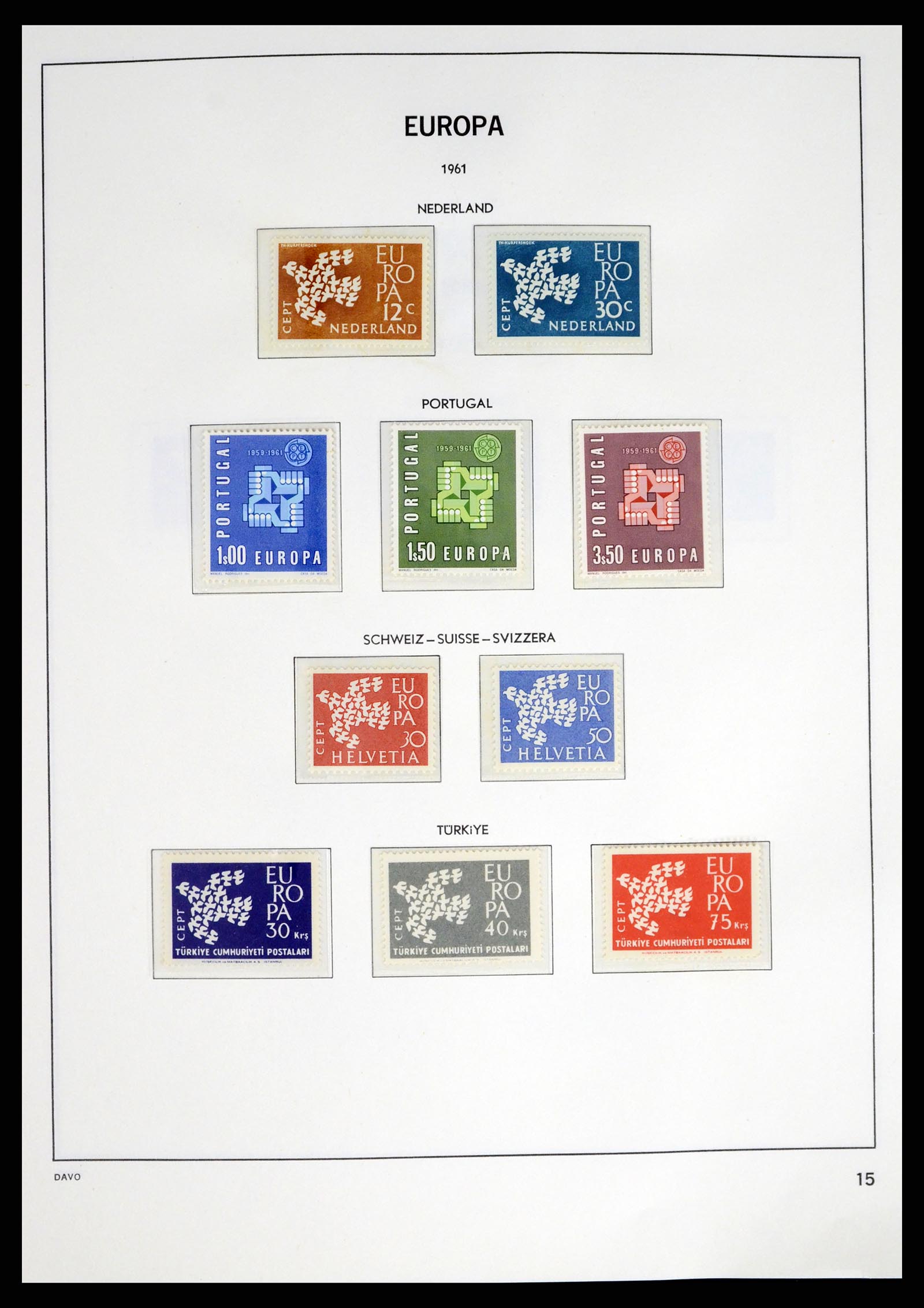 37325 015 - Postzegelverzameling 37325 Europa CEPT 1956-20011.