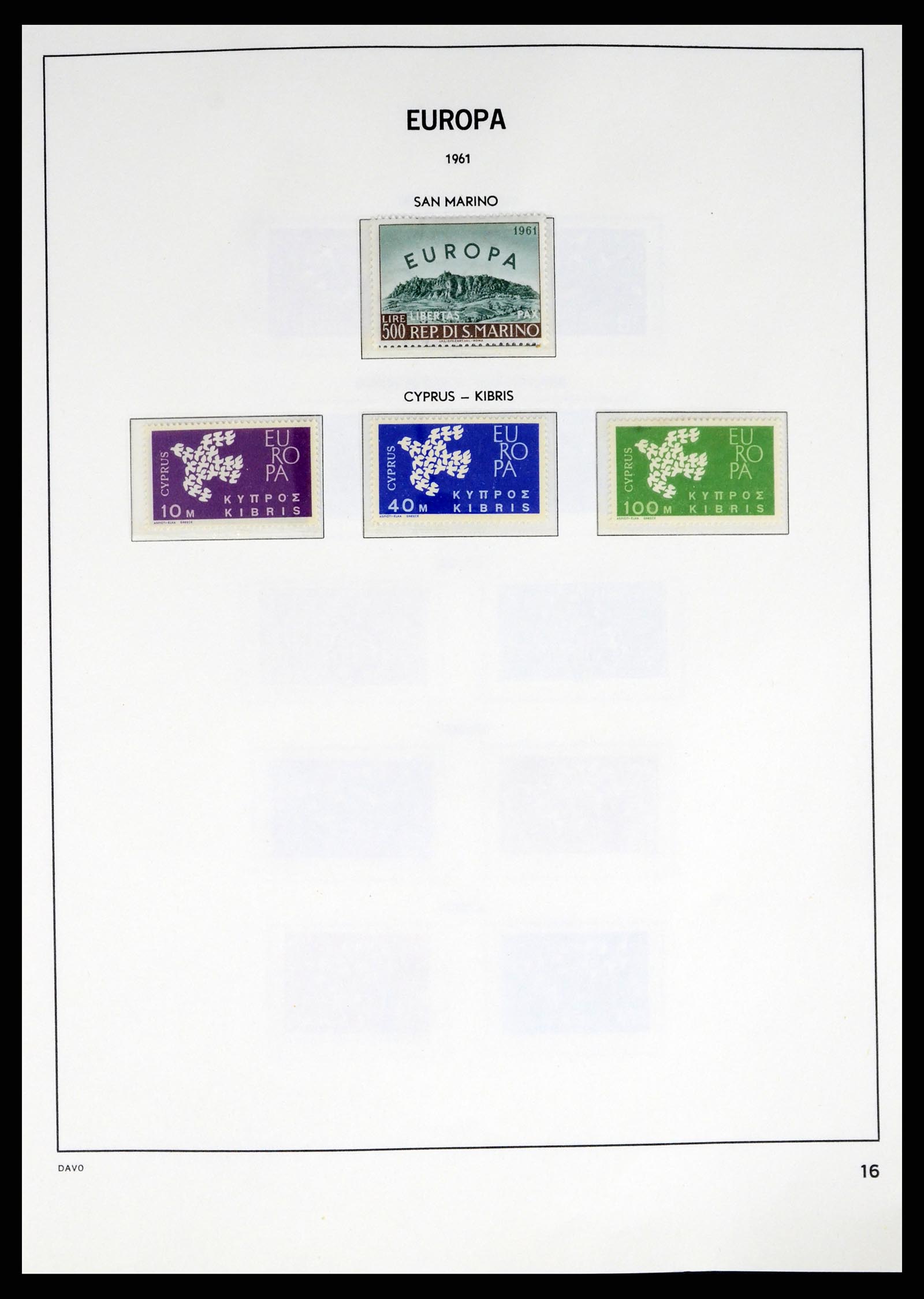 37325 016 - Stamp collection 37325 Europa CEPT 1956-20011.